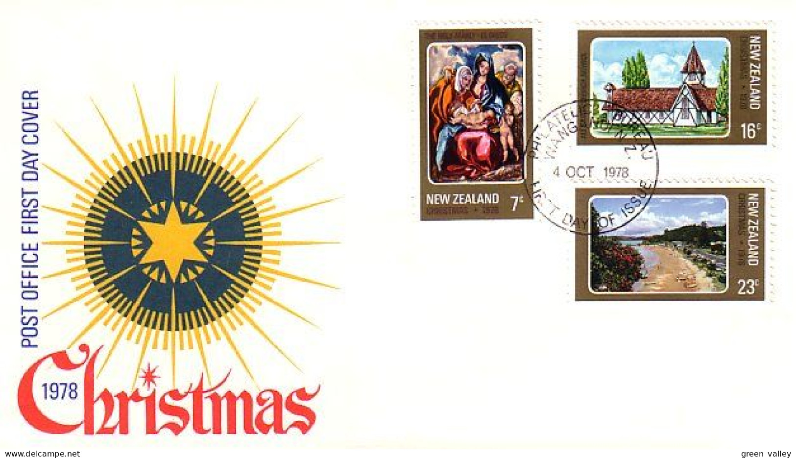 New Zealand Christmas 1978 FDC Cover ( A90 79b) - Religion