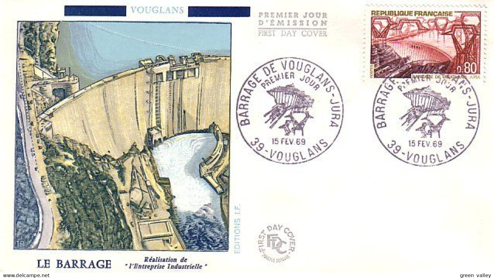 France Barrage De Vouglans 1969 FDC Cover ( A90 32) - Elektriciteit