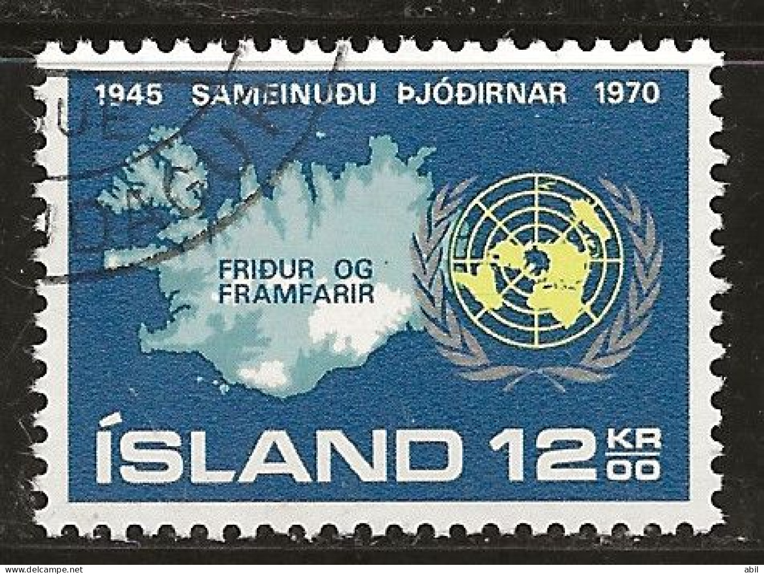 Islande 1970 N° Y&T : 402 Obl. - Usados