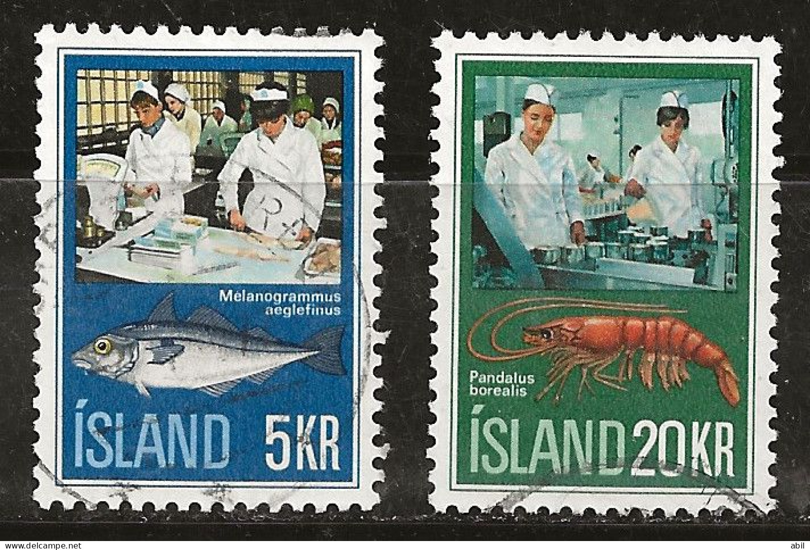 Islande 1971 N° Y&T : 410 Et 412 Obl. - Usati