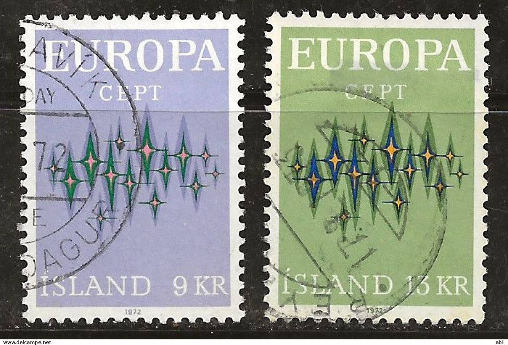 Islande 1972 N° Y&T : 414 Et 415 Obl. - Usati
