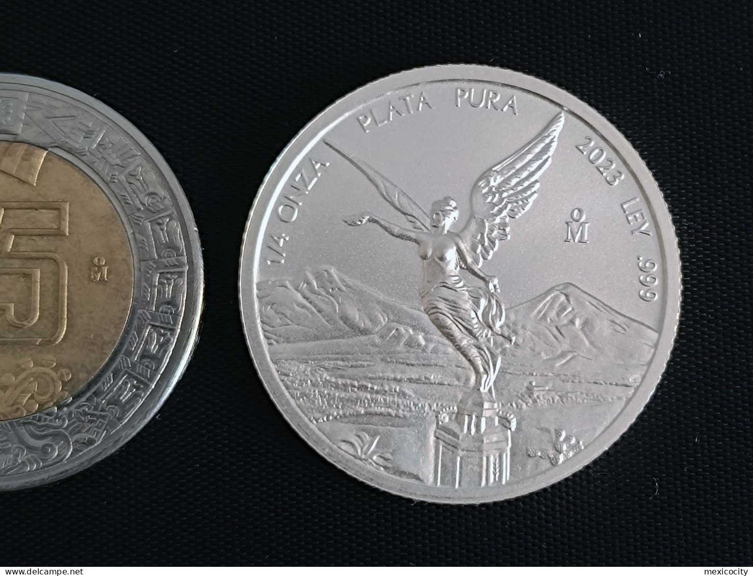 MEXICO 2023 LIBERTAD 1/4 Oz. .999 Silver Piece Satin Finish, Ltd. Mintage, Nice - Mexico