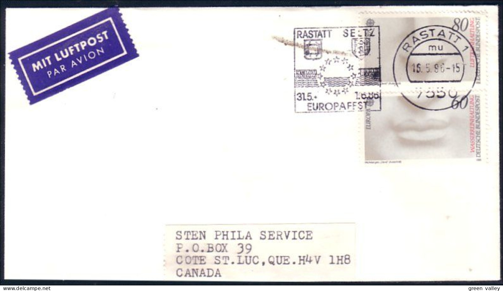 Allemagne Air Eau Propre Clean Air Water Europa FDC Cover To Canada ( A91 835) - Polucion