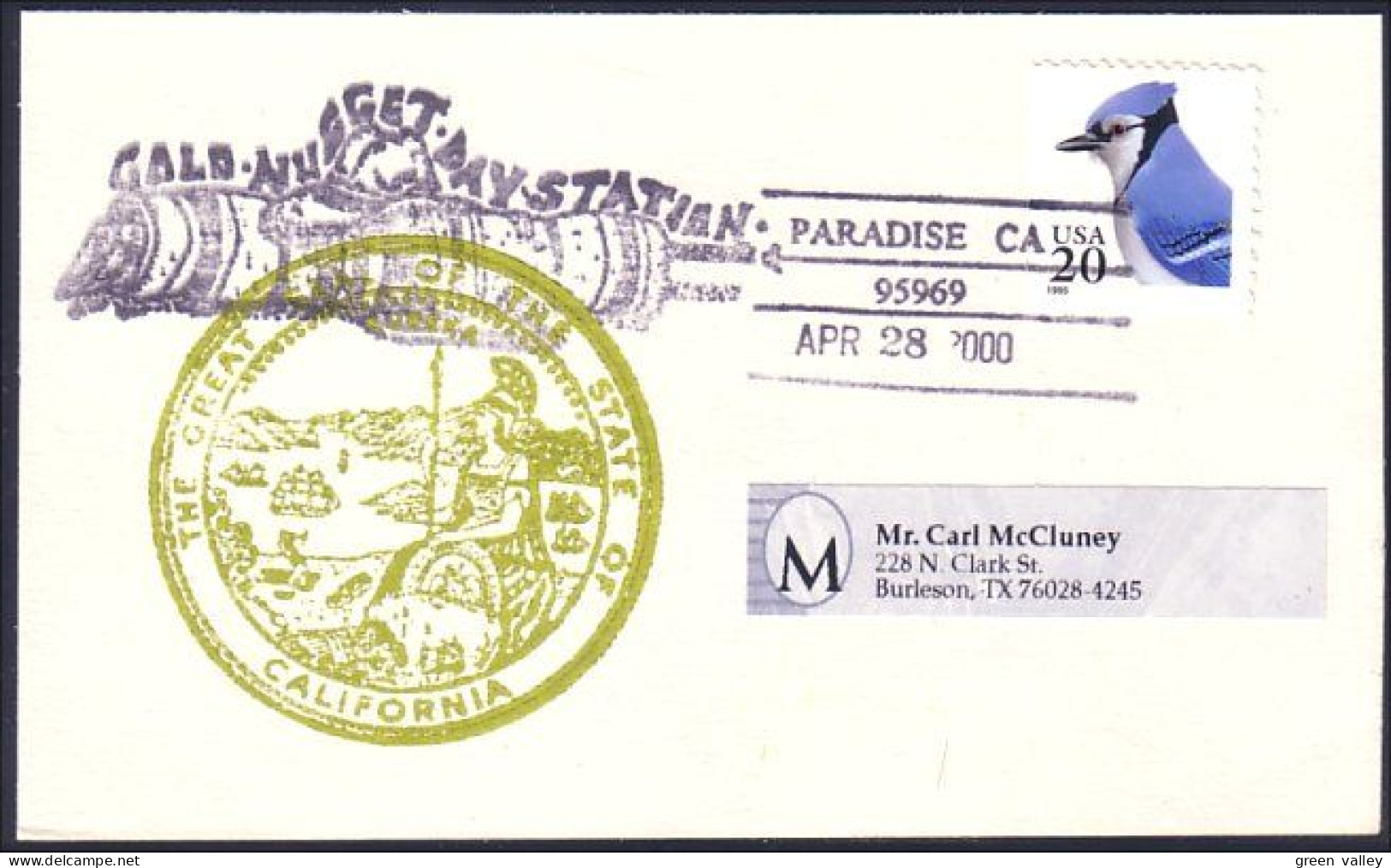 US Postcard Gold Nugget Day Paradise, CA APR 28, 2000 ( A91 735) - Minerales