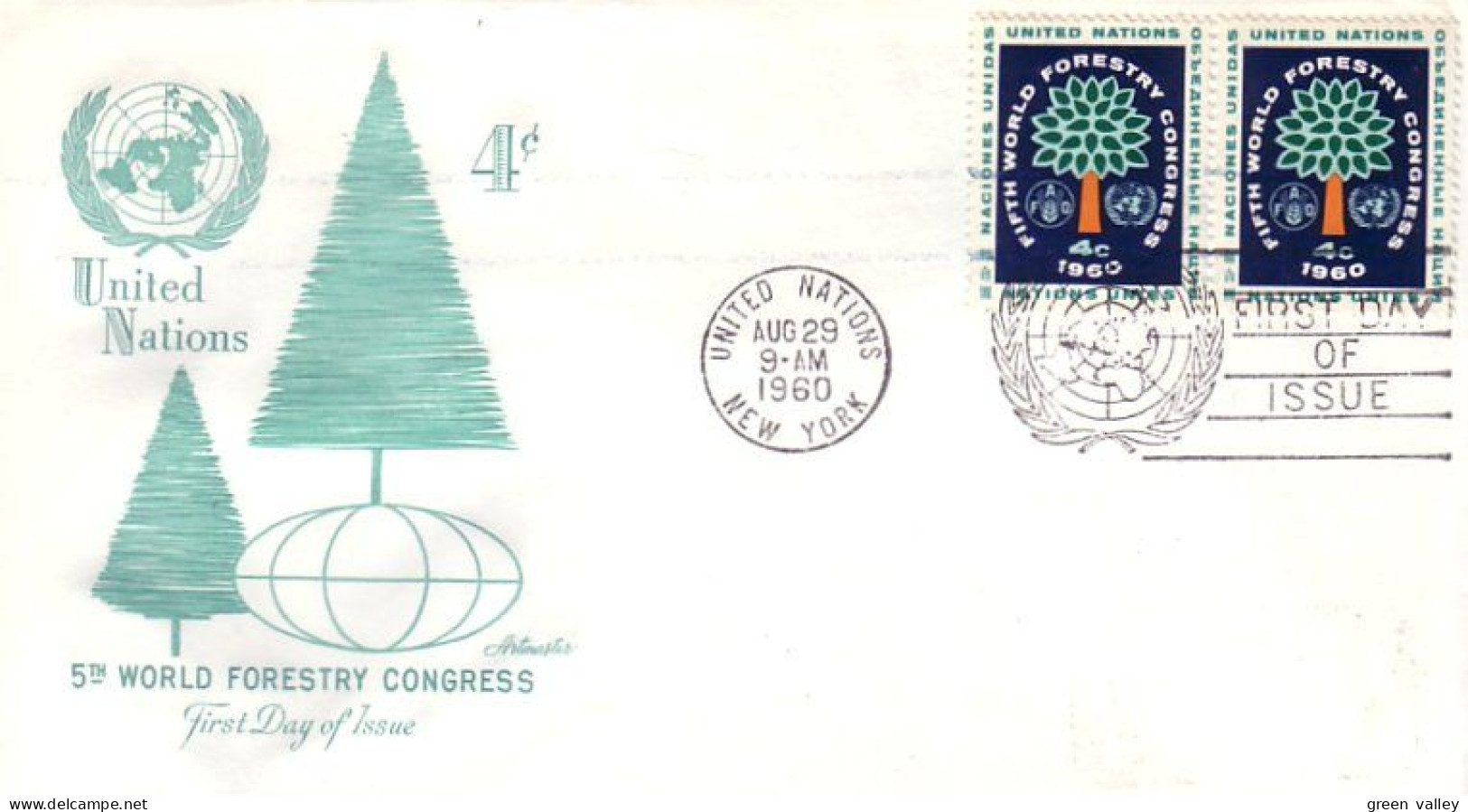 World Forestry Congress Foret 4c FDC Cover ( A91 741) - Trees