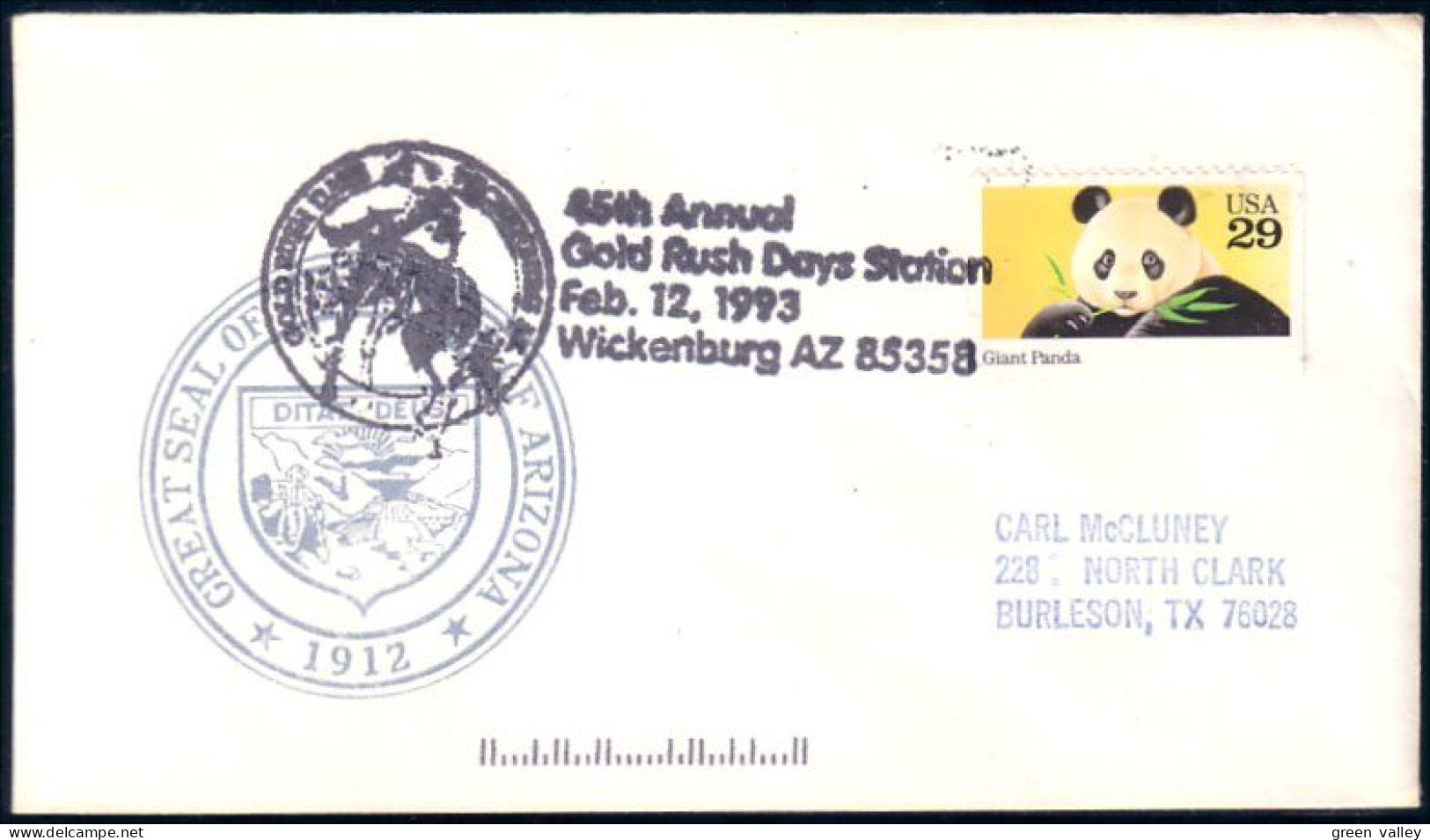 US Cover Gold Rush Days Wickenburg, AZ FEB 12, 1993 ( A91 683) - Minéraux