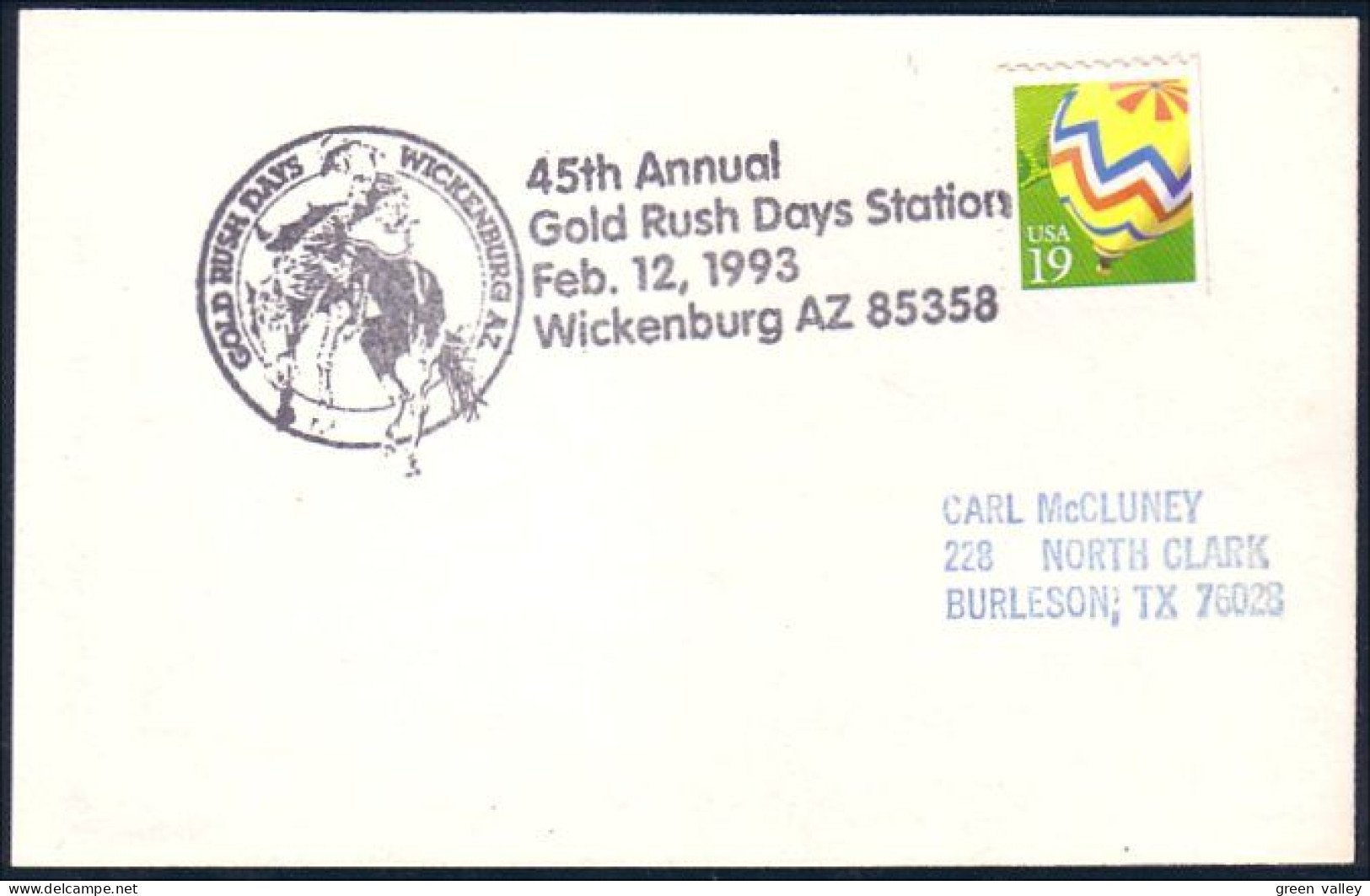 US Postcard Gold Rush Days Wickenburg, AZ FEB 12, 1993 ( A91 682) - Minerals