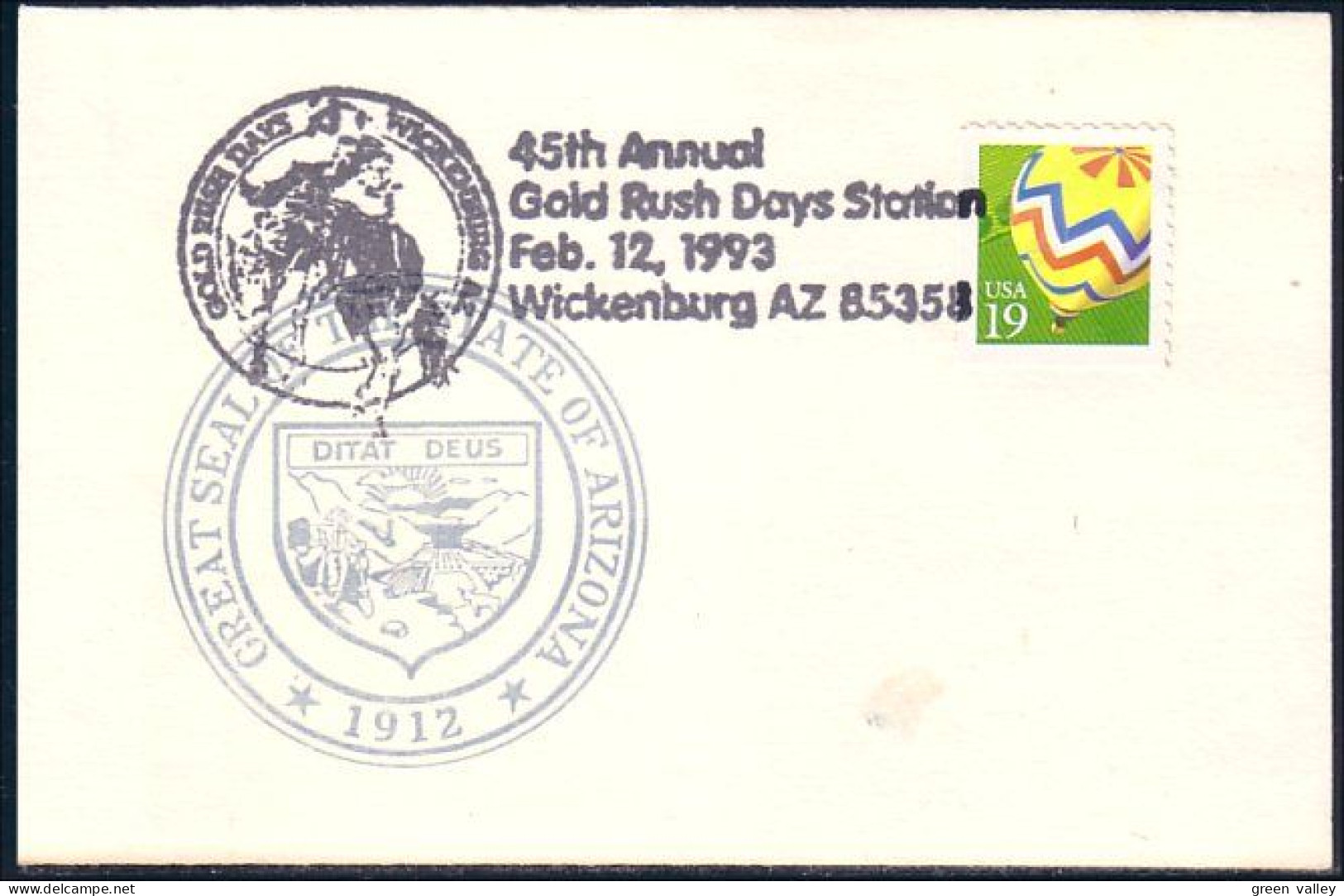 US Postcard Gold Rush Days Wickenburg, AZ FEB 12, 1993 ( A91 679) - Minerales