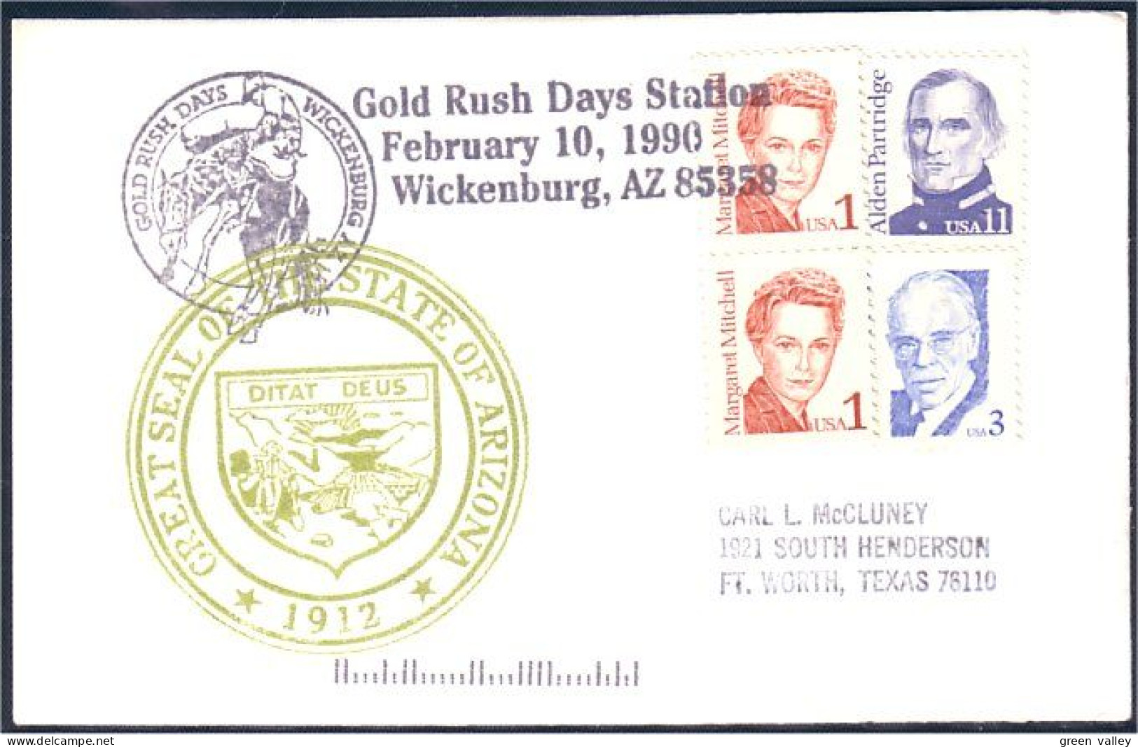 US Postcard Gold Rush Days Wickenburg, AZ FEB 10, 1990 ( A91 669) - Minerals