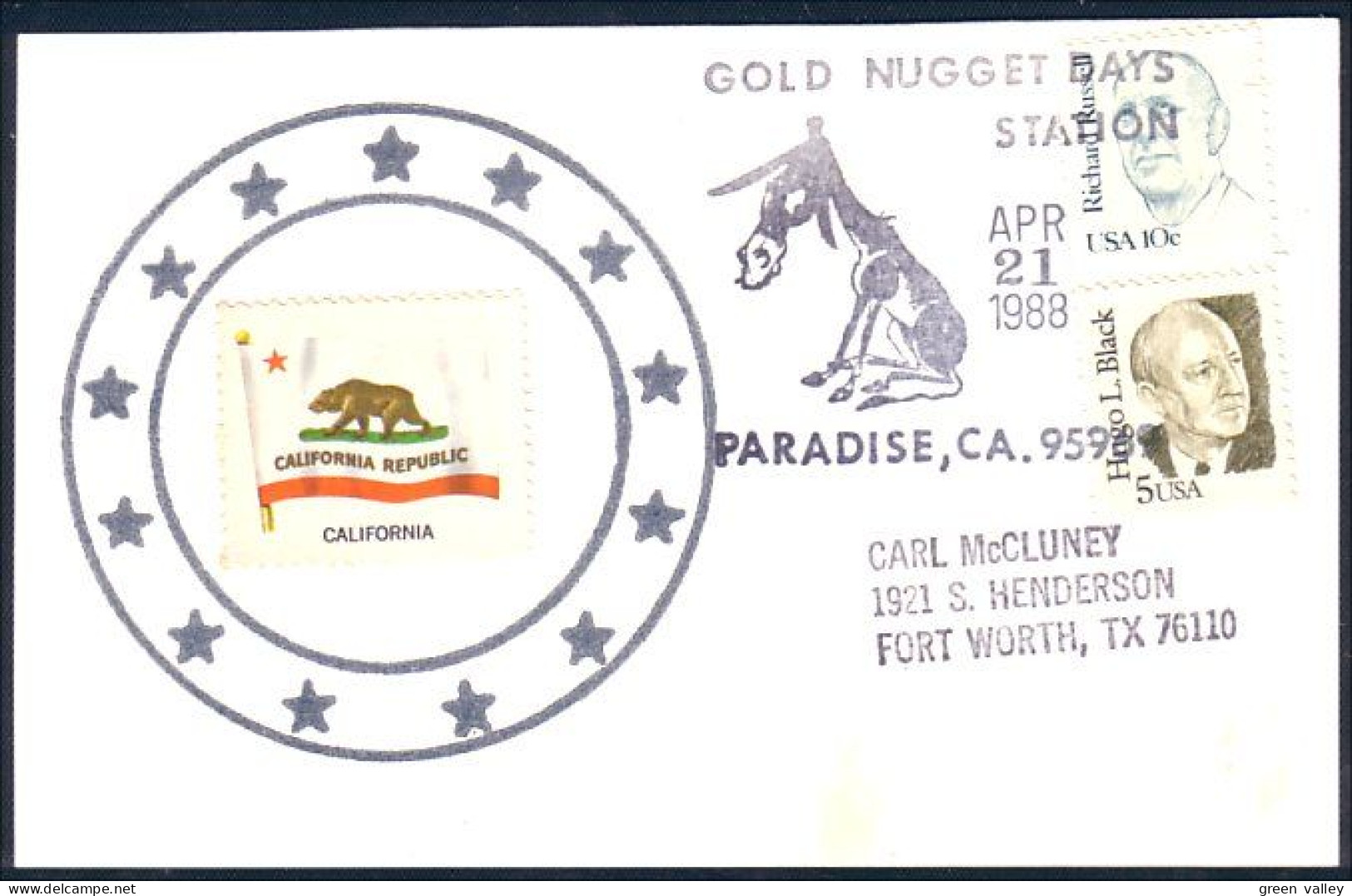 US Postcard Gold Nugget Days Paradise, CA APR 21, 1988 ( A91 662) - Minerals