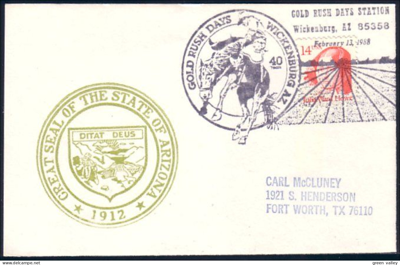 US Postcard Gold Rush Days Wickenburg, AZ FEB 13, 1988 ( A91 660) - Minéraux