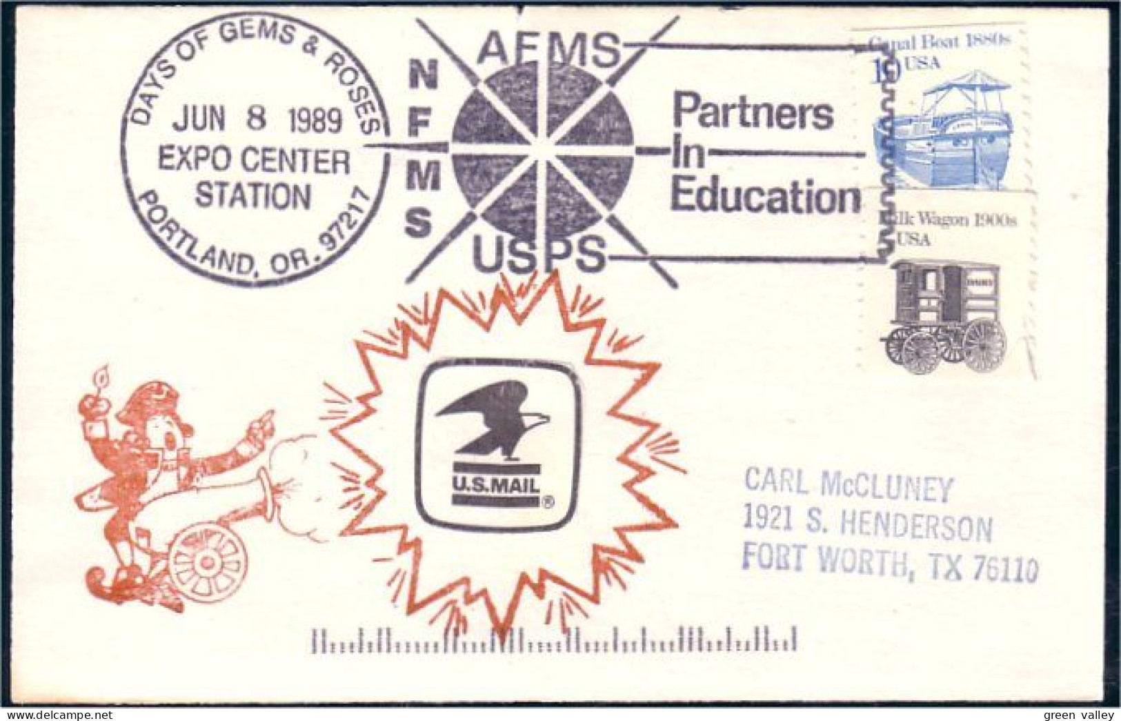 US Postcard Days Of Gems And Roses Portland, OR JUN 8, 1989 ( A91 591) - Minerals