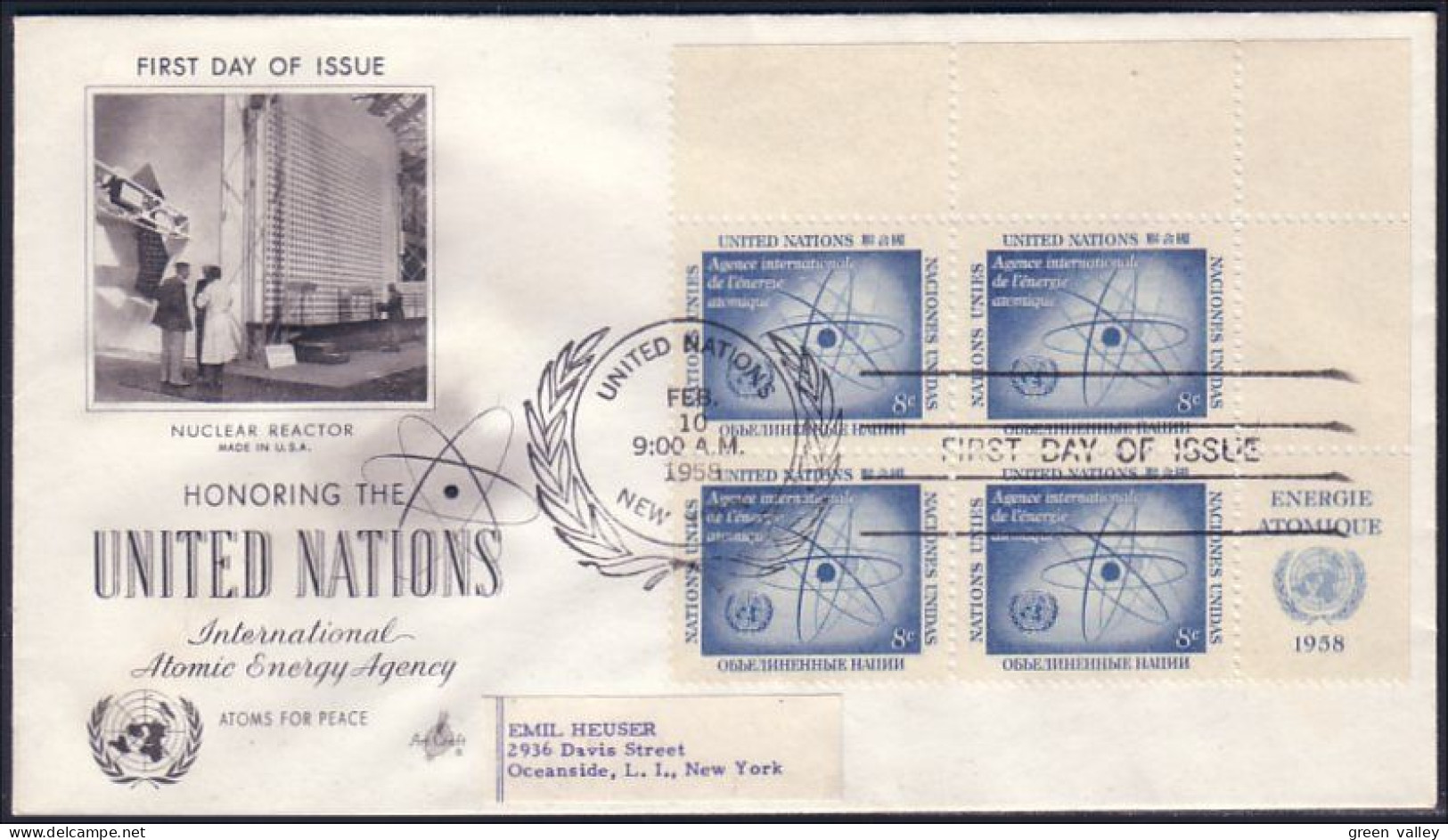 United Nations ( NY) Atomic Energy Agency FDC Cover ( A91 575) - Atomenergie