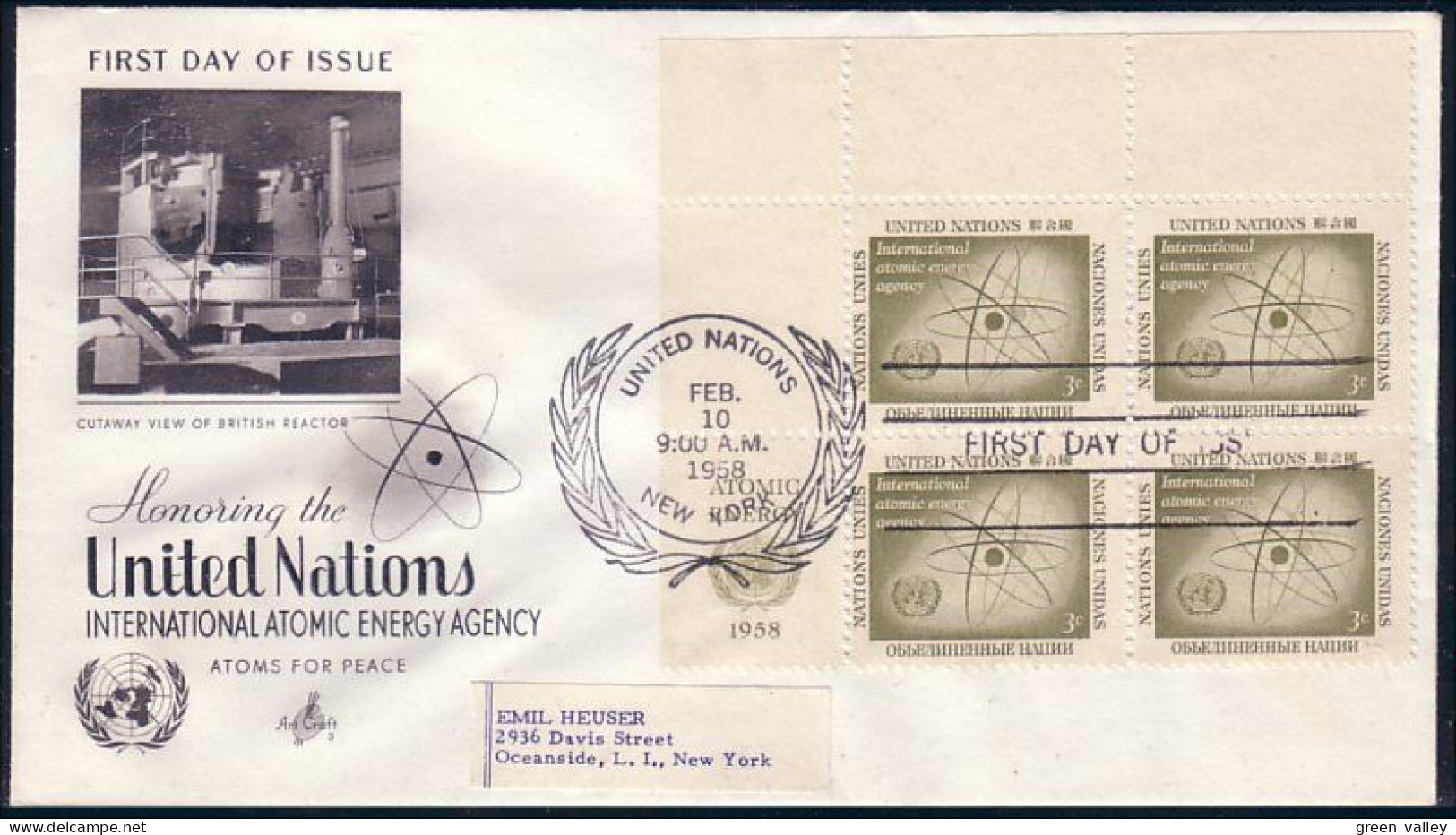 United Nations ( NY) Atomic Energy Agency FDC Cover ( A91 573) - Atomo