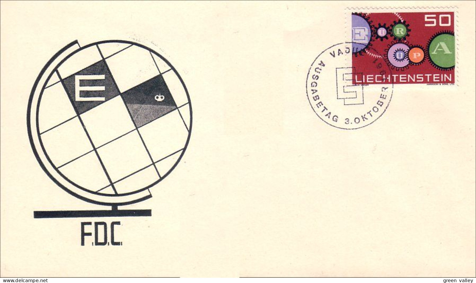 Liechtenstein Wheels Europa FDC Cover ( A91 515) - Fisica