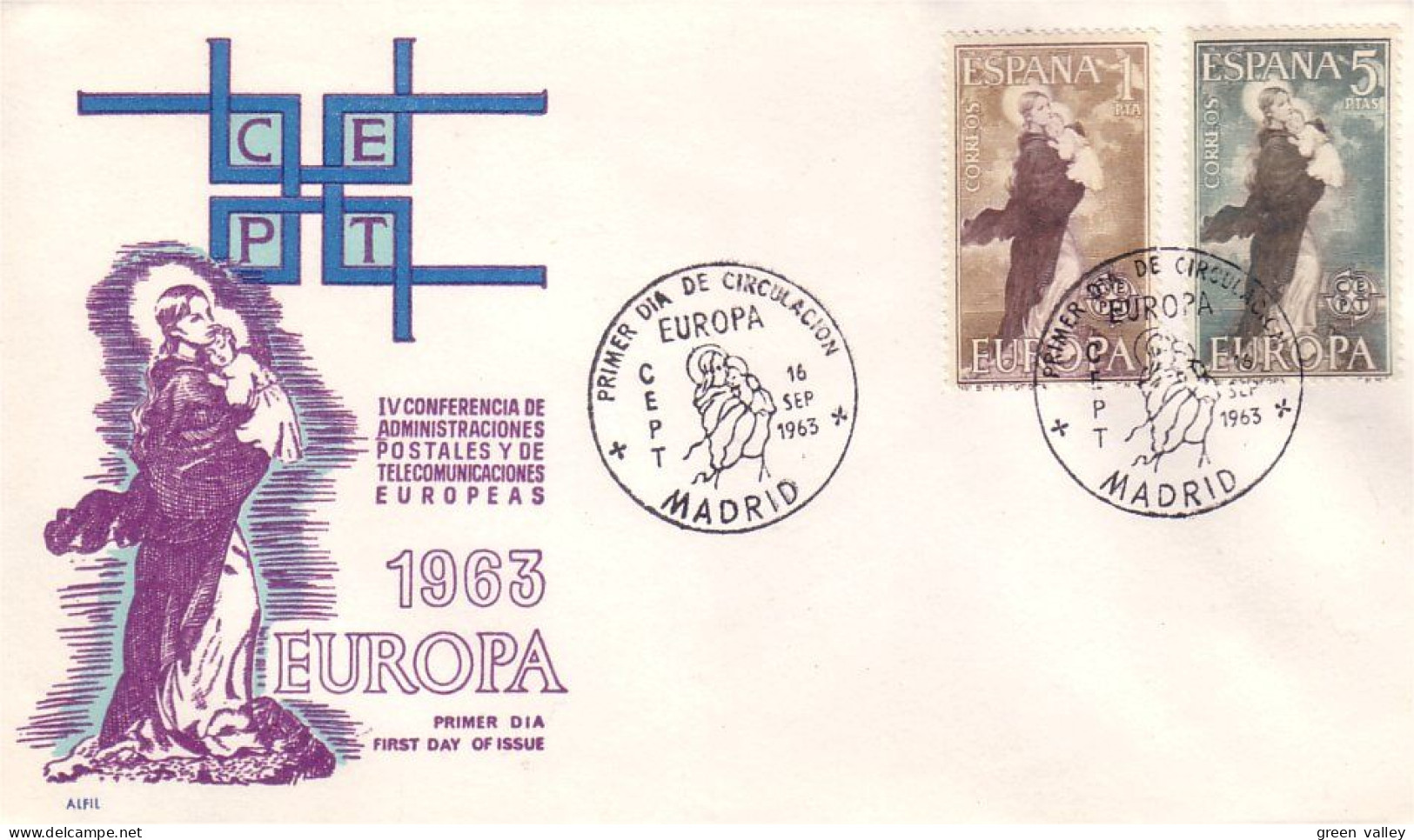 Espagne Nuestra Senora De Europa FDC Cover ( A91 497) - Religión