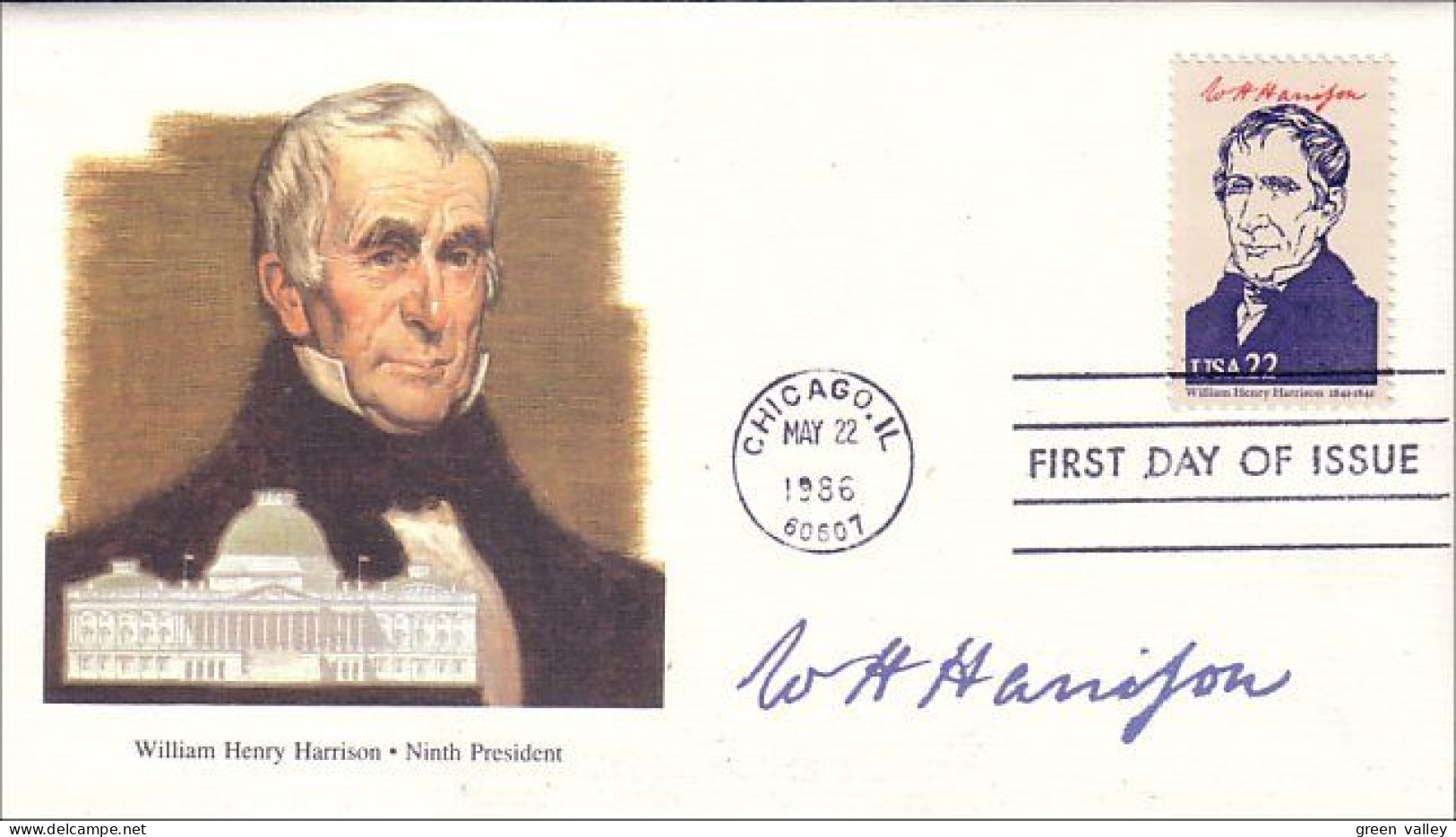 US FDC Cover William Harrison 9th President ( A91 274) - 1981-1990