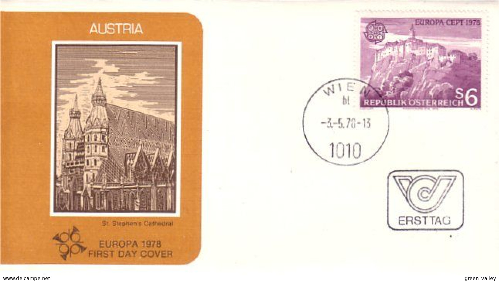 Austria Castle Chateau Europa FDC Cover ( A91 358) - Other & Unclassified