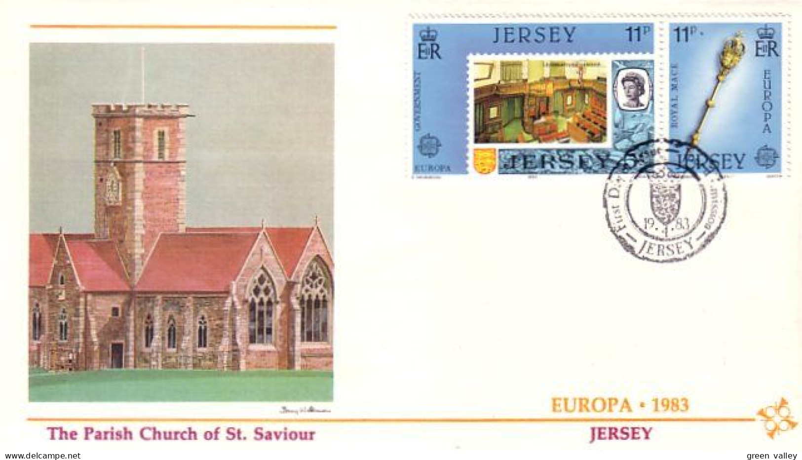 Jersey Legislative Chamber Europa FDC Cover ( A91 233) - Jersey