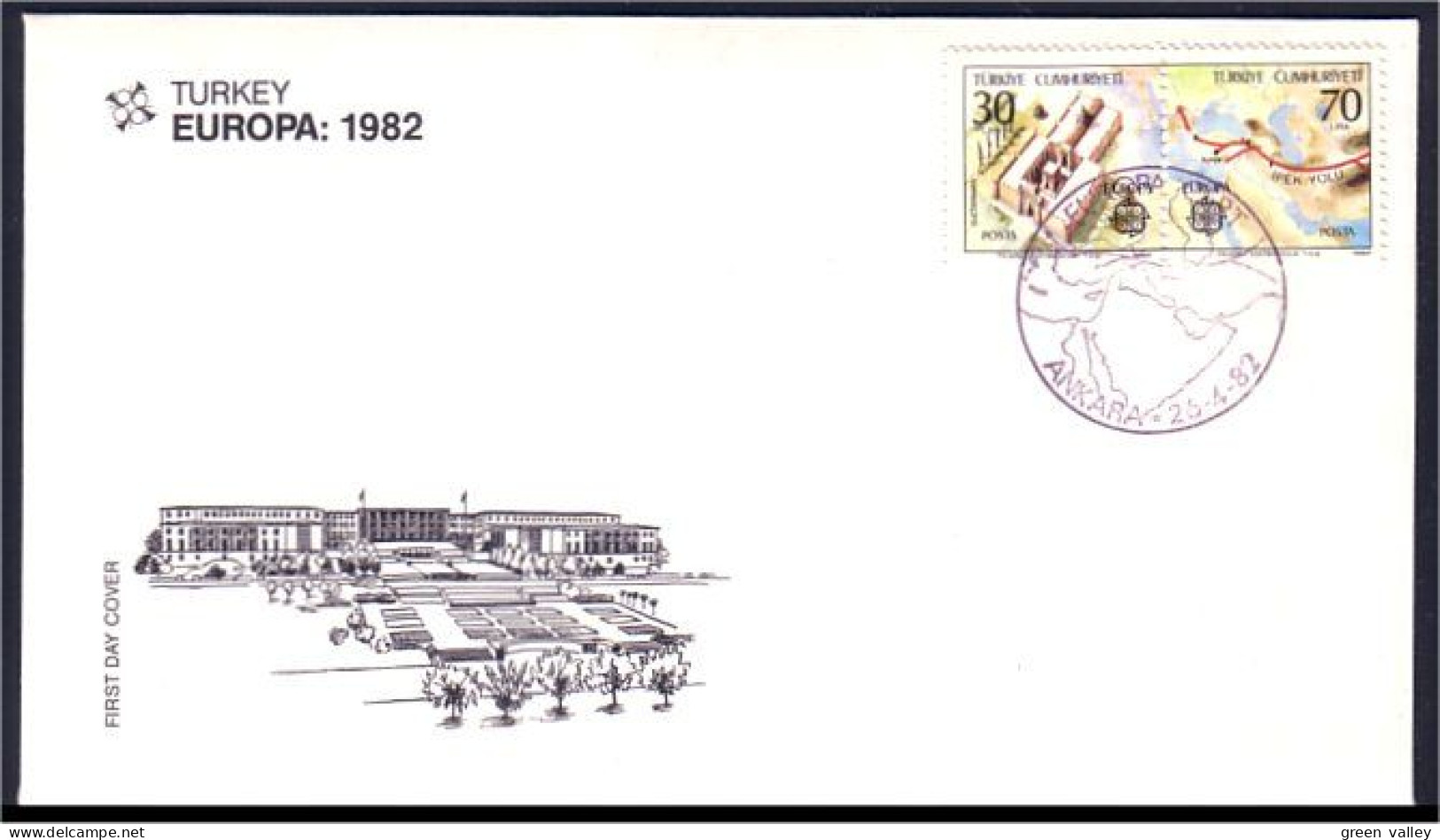 Turquie Carte Map Europa FDC Cover ( A91 197) - Other & Unclassified