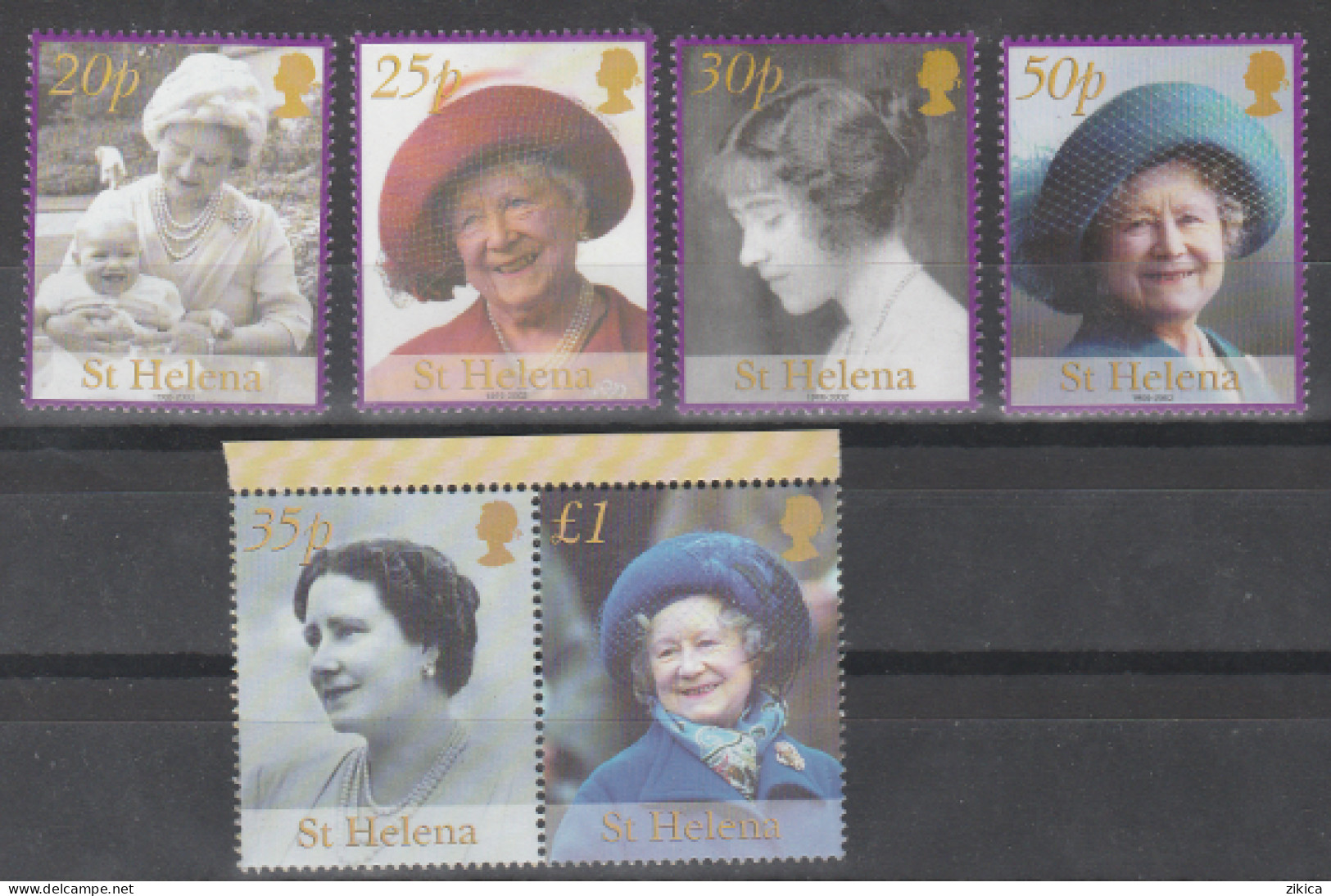Saint Helena Island 2002 The Death Of Queen Elizabeth The Queen Mother, Stamps And Bl.stamps. MNH** - Saint Helena Island