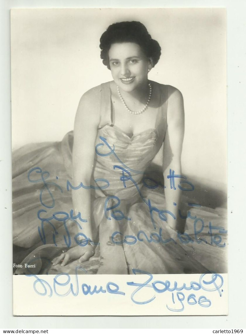 AUTOGRAFO SILVANA ZANOLLI MEZZOSOPRANO    SU FOTOGRAFIA CM. 15X10 - Chanteurs & Musiciens