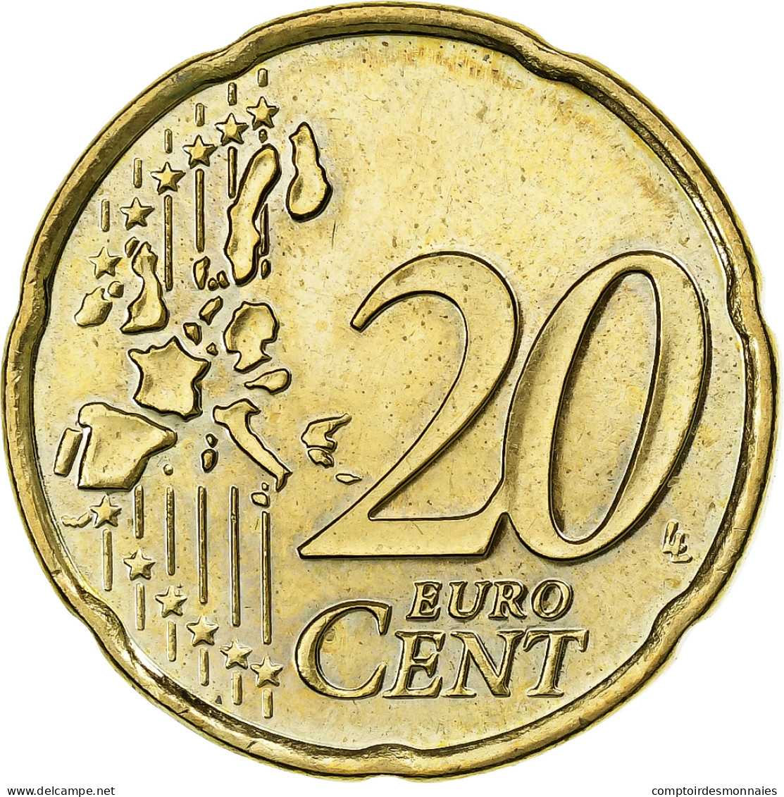 Union Européenne, 20 Euro Cent, Error Double Reverse Side, Laiton, SUP+ - Variëteiten En Curiosa