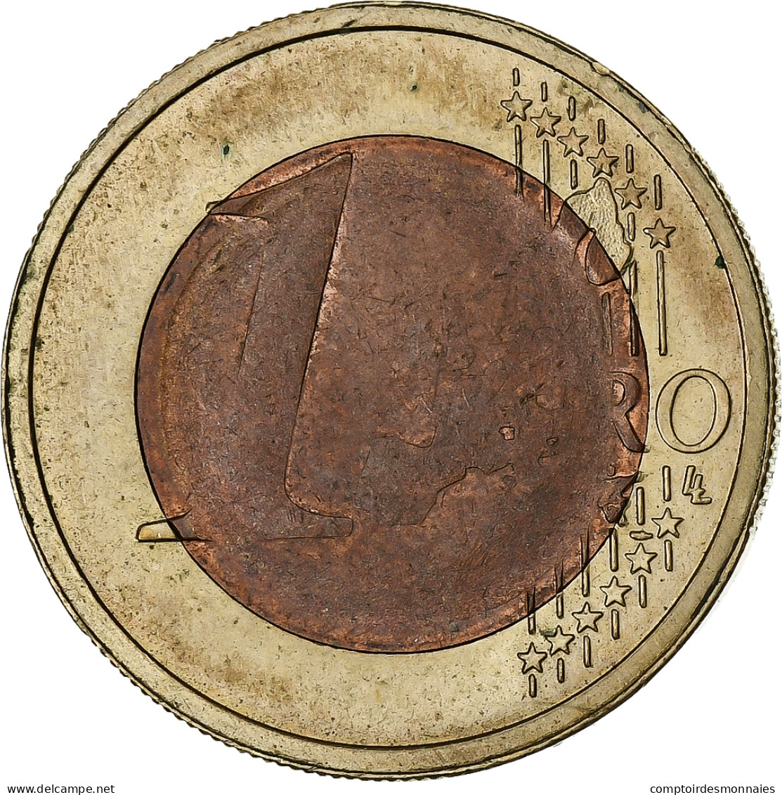 France, Euro, Error 1 Cent Core, 1999, Paris, Bimétallique, SUP, KM:1288 - Variëteiten En Curiosa