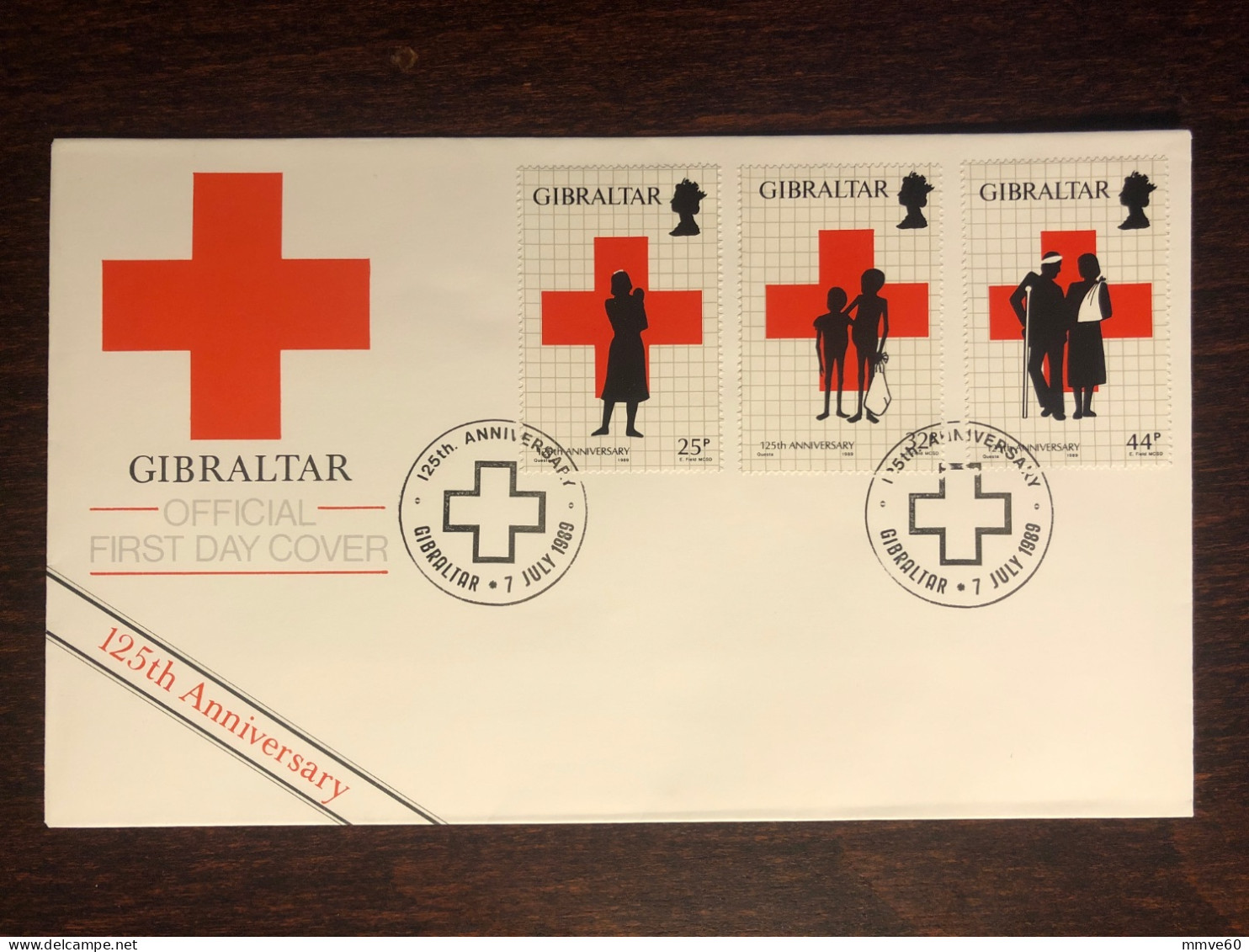 GIBRALTAR FDC COVER 1989 YEAR RED CROSS HEALTH MEDICINE STAMPS - Gibraltar