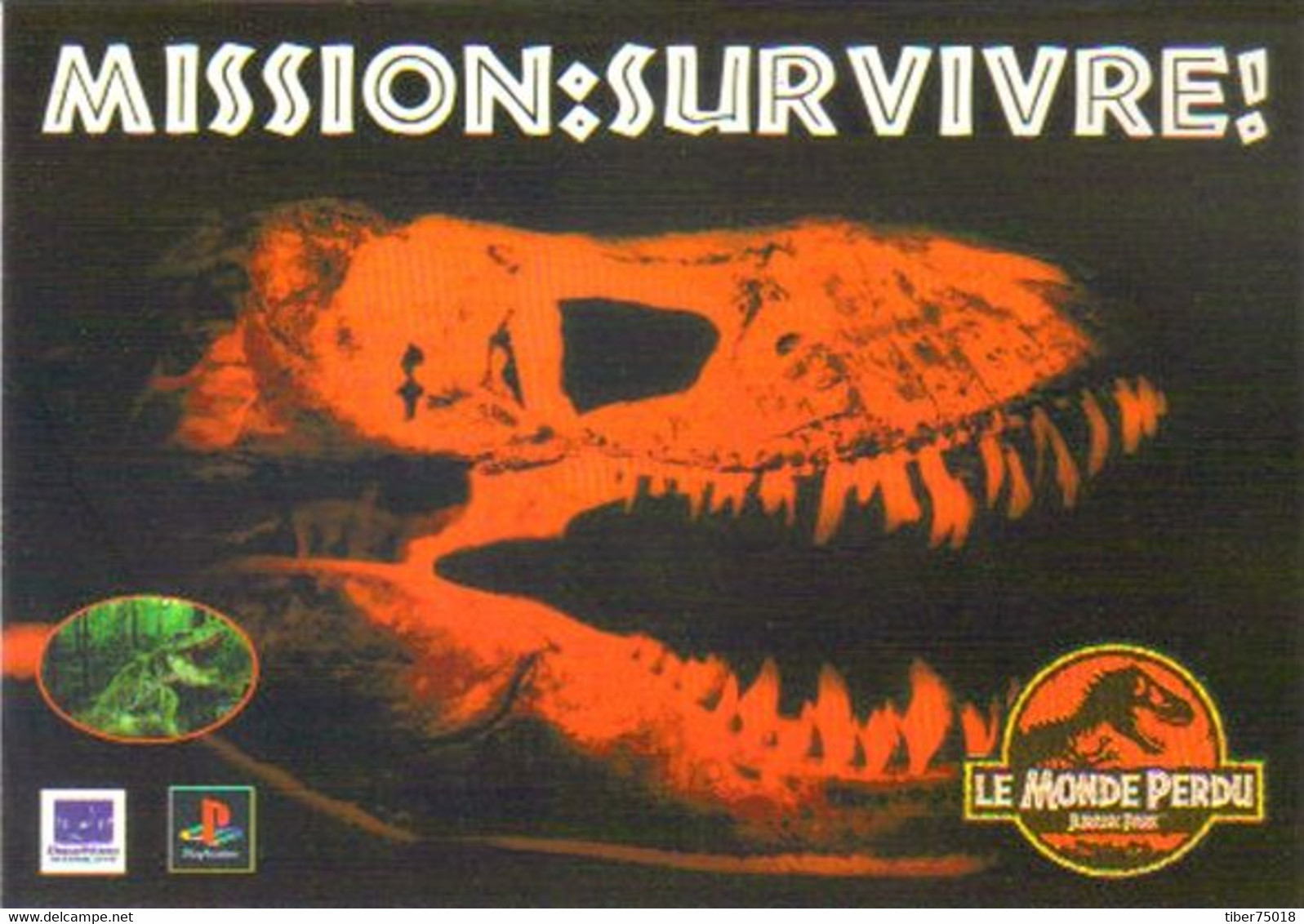 Carte Postale édition "Promocartes" - Jurassic Park, Le Monde Perdu (cinéma Jeu Vidéo) Mission : Survivre ! (dinosaure) - Sonstige & Ohne Zuordnung