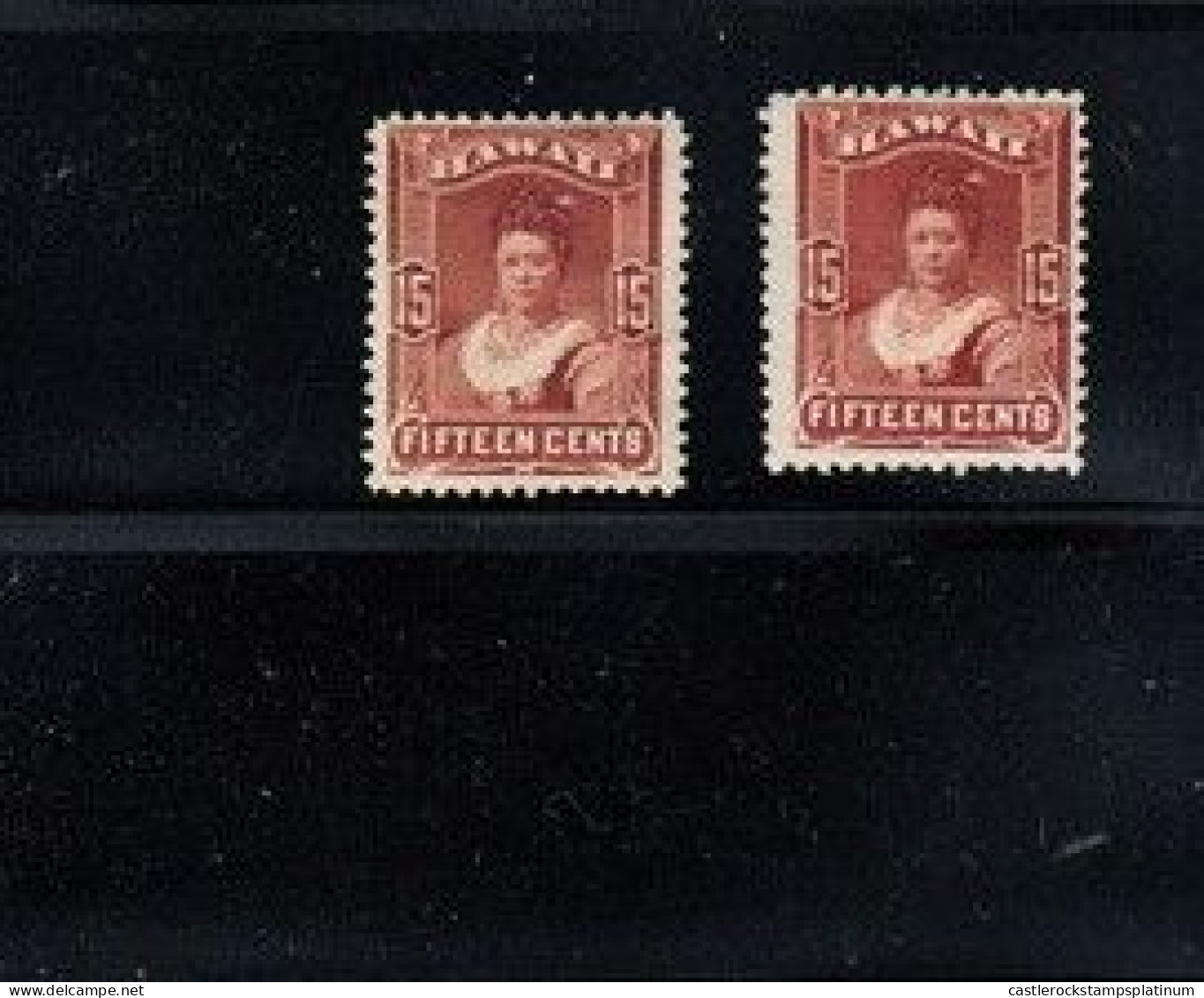 O) HAWAII, QUEEN KAPIOLANI 15c Red Brown, EXCELLENTE CONDITION - Hawaï