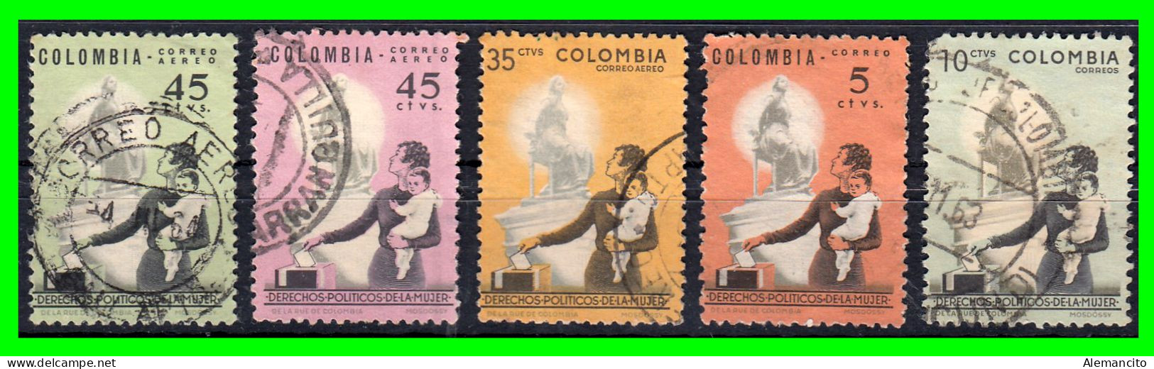 COLOMBIA ( AMERICA ) LOTE DE SELLOS DE DIFERENTES AÑOS Y VALORES . - Colombie