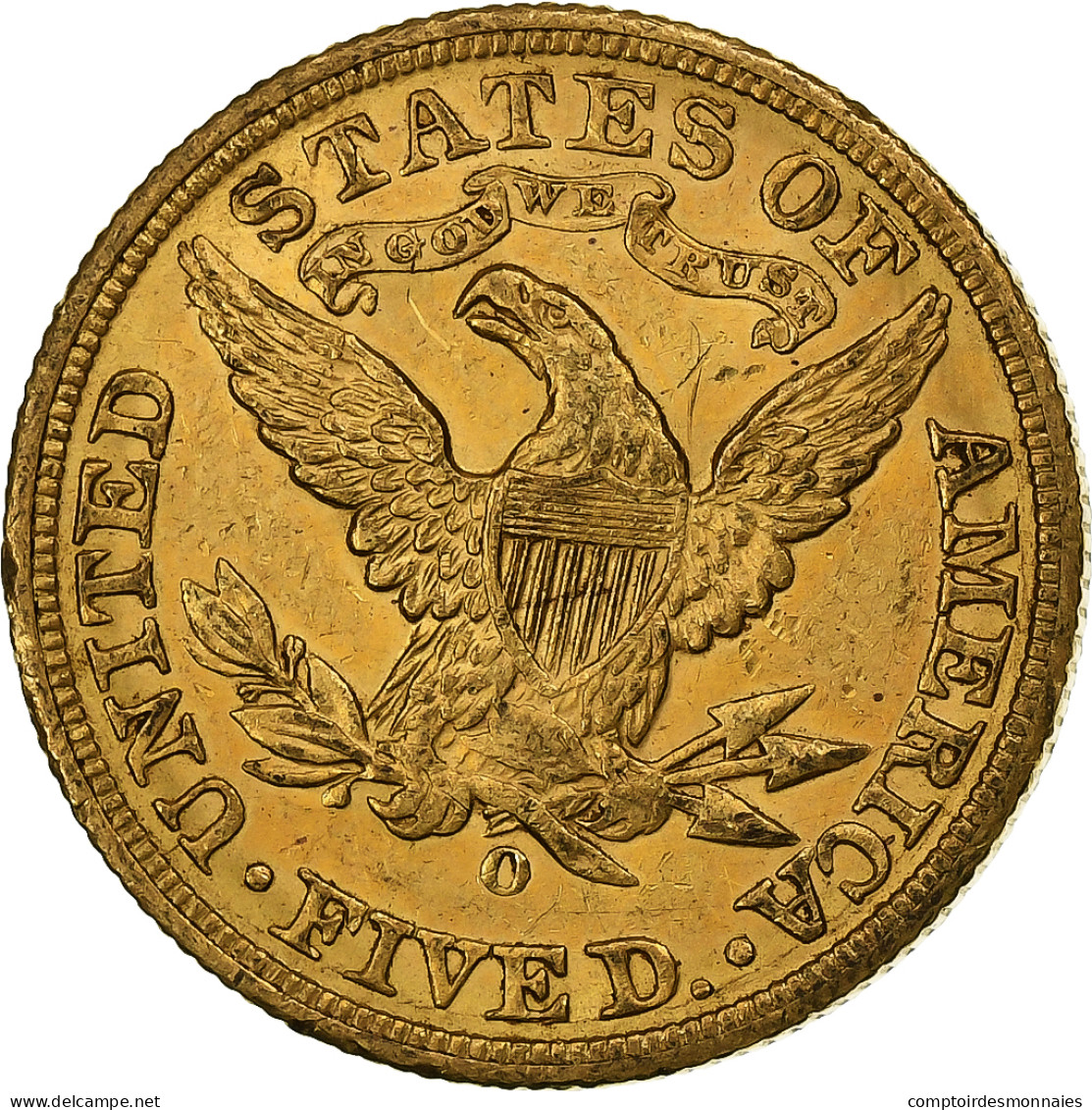 États-Unis, $5, Half Eagle, Coronet Head, 1894, New Orleans, Or, TTB+, KM:101 - 5$ - Half Eagles - 1866-1908: Coronet Head