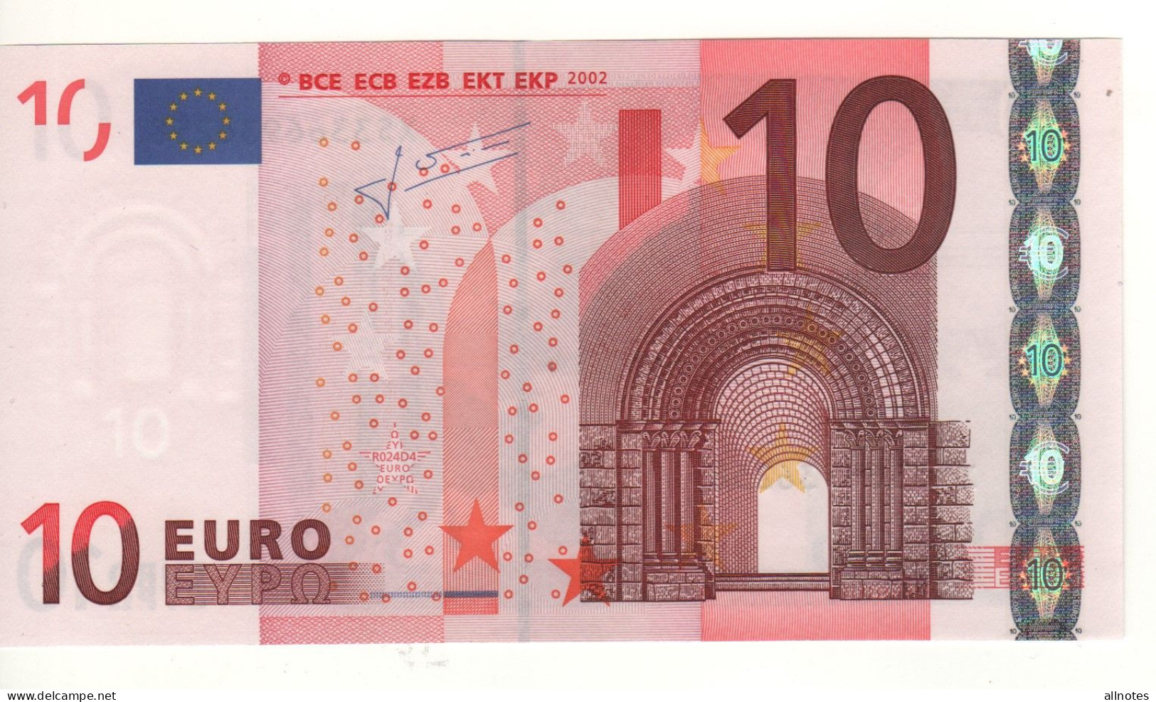 10 EURO  "X" Germany    Firma Trichet      R 024 D4   X53   /   FDS - UNC - 10 Euro