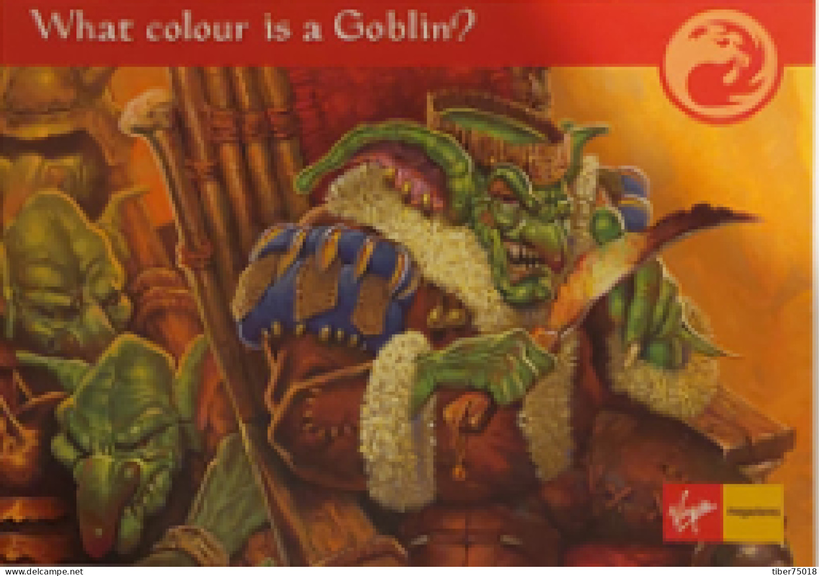 Carte Postale - Magic The Gathering (jeu) Play Big (what Colour Is A Goblin ?) Virgin Megastores - Andere & Zonder Classificatie