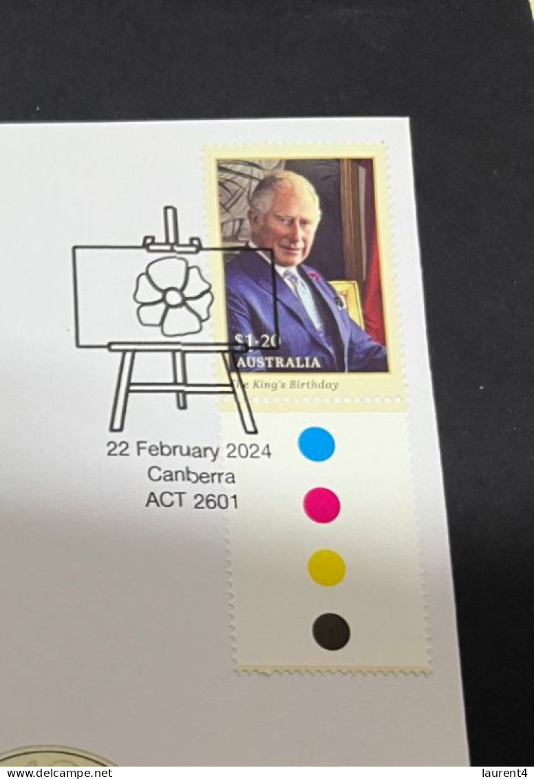 28-2-2024 (1Y 27) Australia - Coin & Stamp Released Via Australia Post - New $ 2.00 King Charles III + $ 1.00 (on Cover) - 2 Dollars