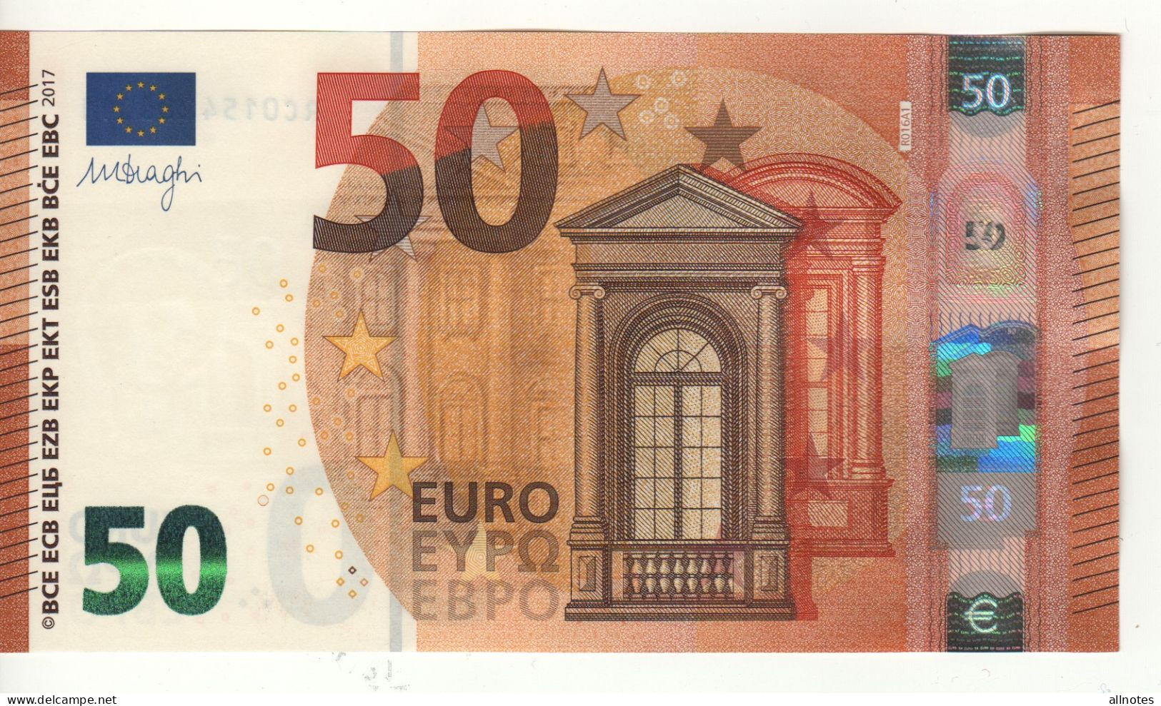 50 EURO  "Germany”   DRAGHI   R 016 A1  RC0110800039. /  FDS - UNC - 50 Euro