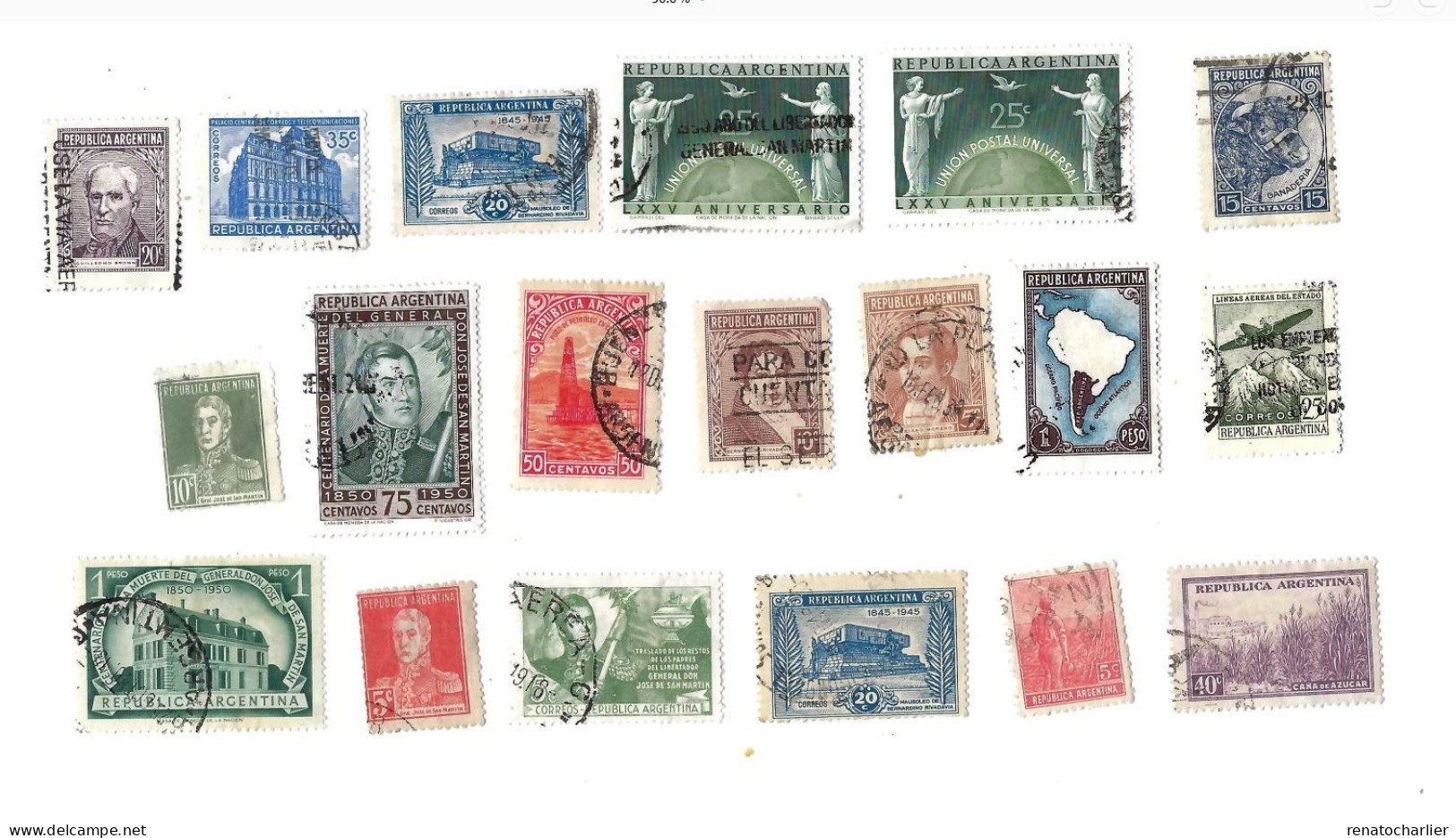 Collection De 40 Timbres  Oblitérés. - Colecciones & Series