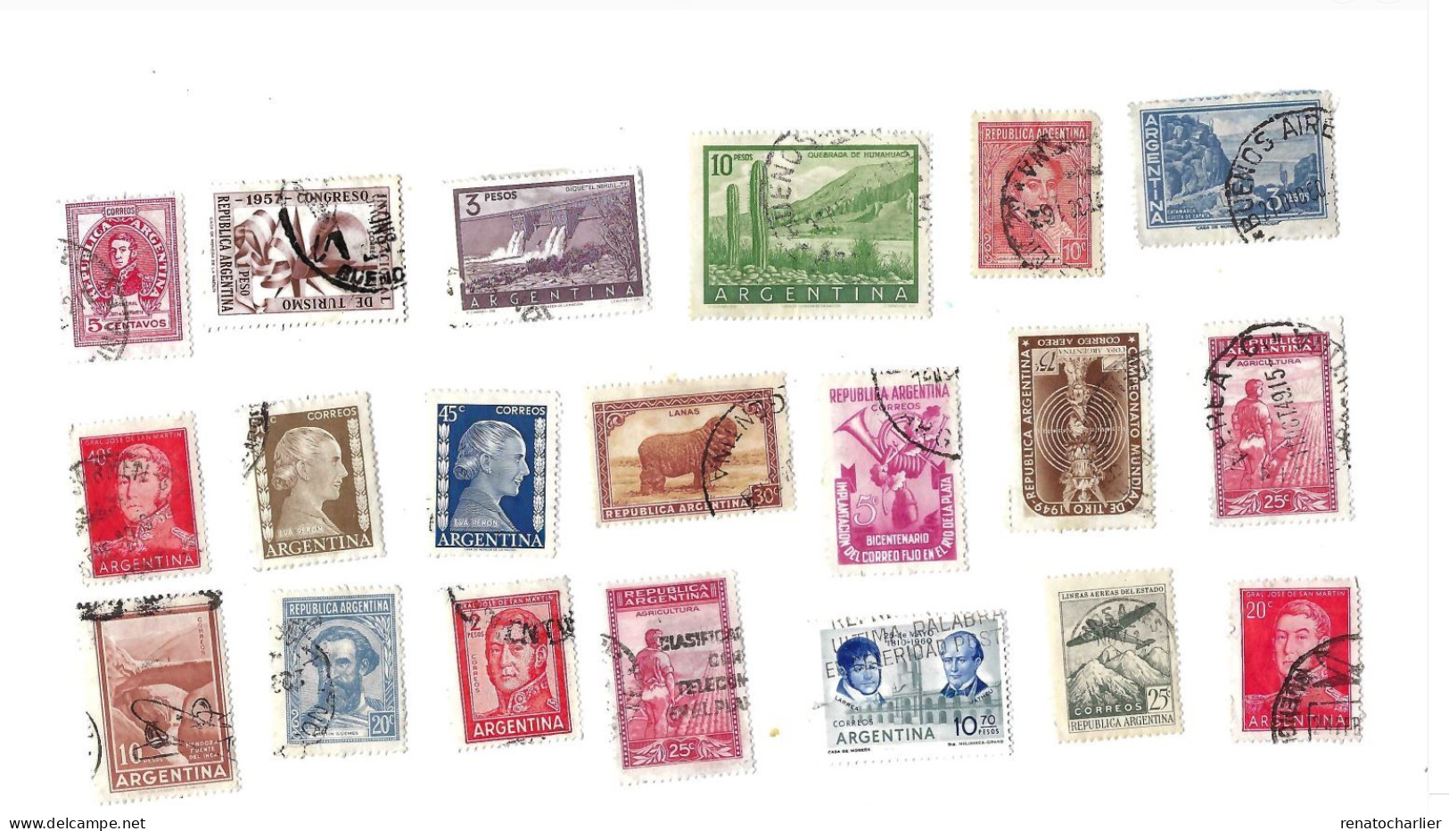 Collection De 40 Timbres  Oblitérés. - Collections, Lots & Series