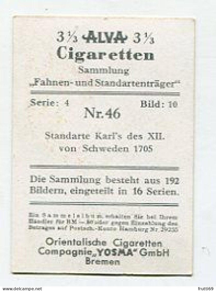 SB 03468 YOSMA - Bremen - Fahnen Und Standartenträger - Nr.46 Standarte Karl's Des XII. Von Schweden 1705 - Sonstige & Ohne Zuordnung