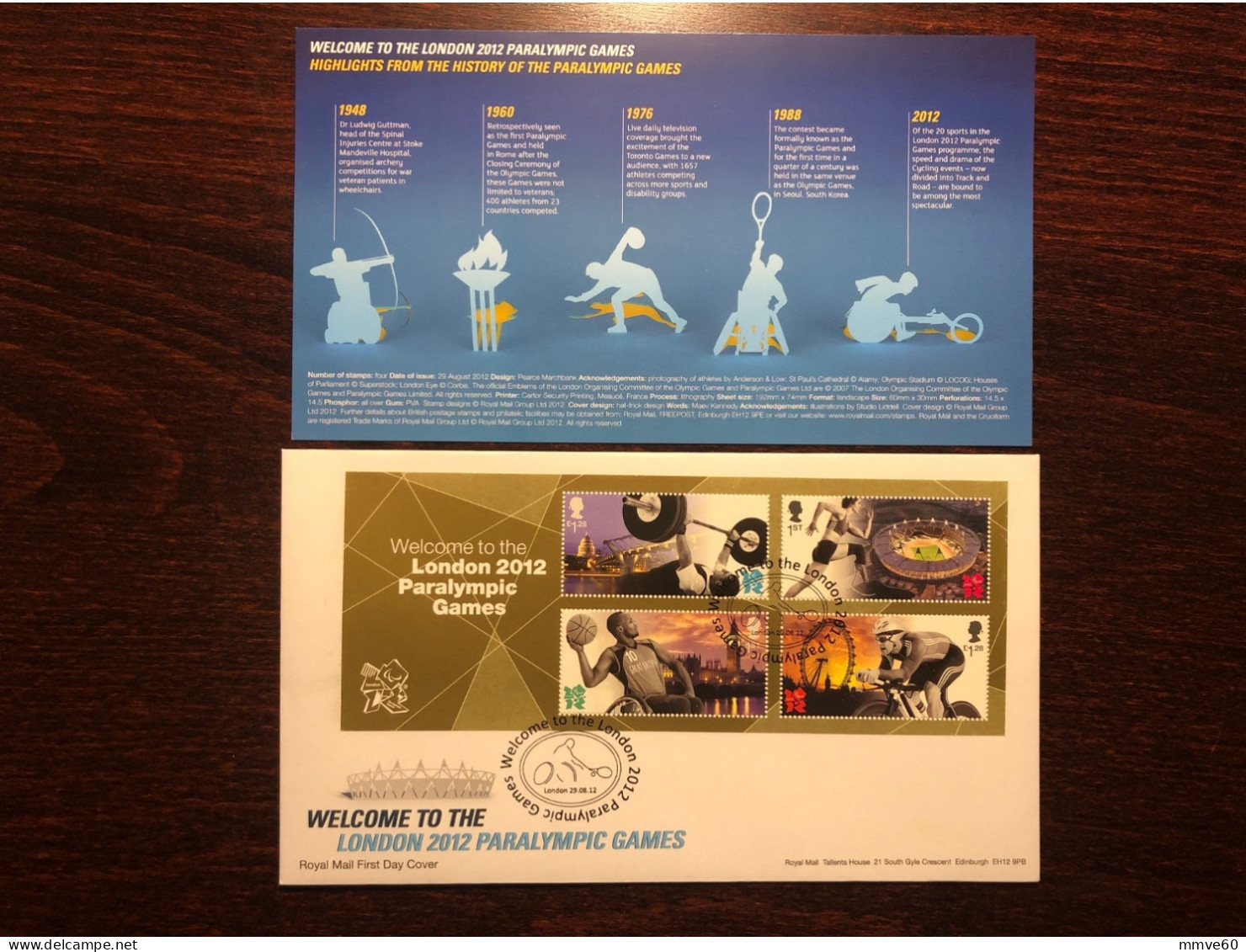 UK FDC FDC COVER 2012 YEAR PARALYMPICS DISABLED IN SPORTS HEALTH MEDICINE STAMPS - Briefe U. Dokumente