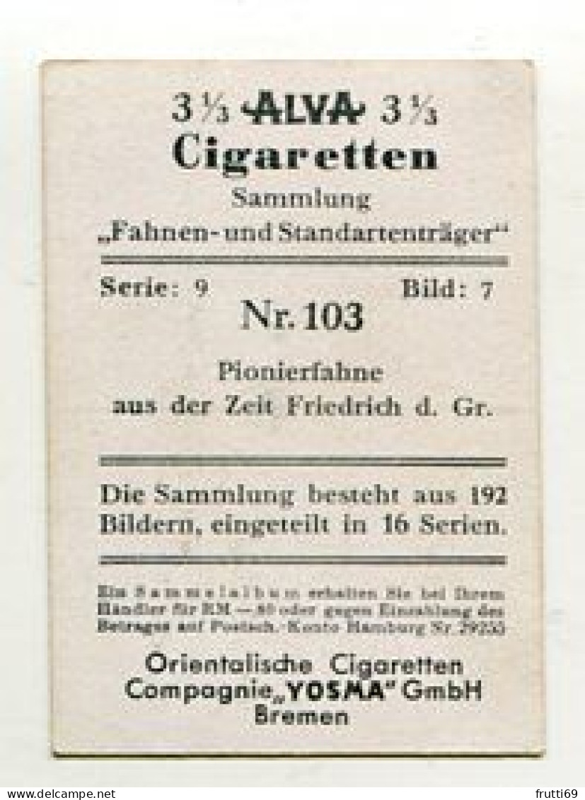 SB 03482 YOSMA - Bremen - Fahnen Und Standartenträger - Nr.103 Pionierfahne Aus Der Zeit Friedrich D. Gr. - Sonstige & Ohne Zuordnung