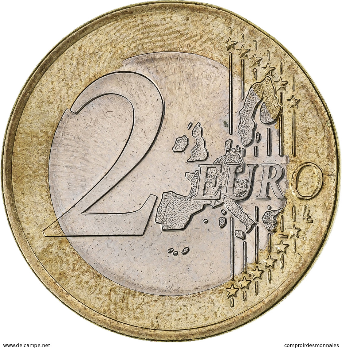 Autriche, 2 Euro, Planchet Error Struck On 1 Euro, 2002, Vienne, Bimétallique - Variétés Et Curiosités