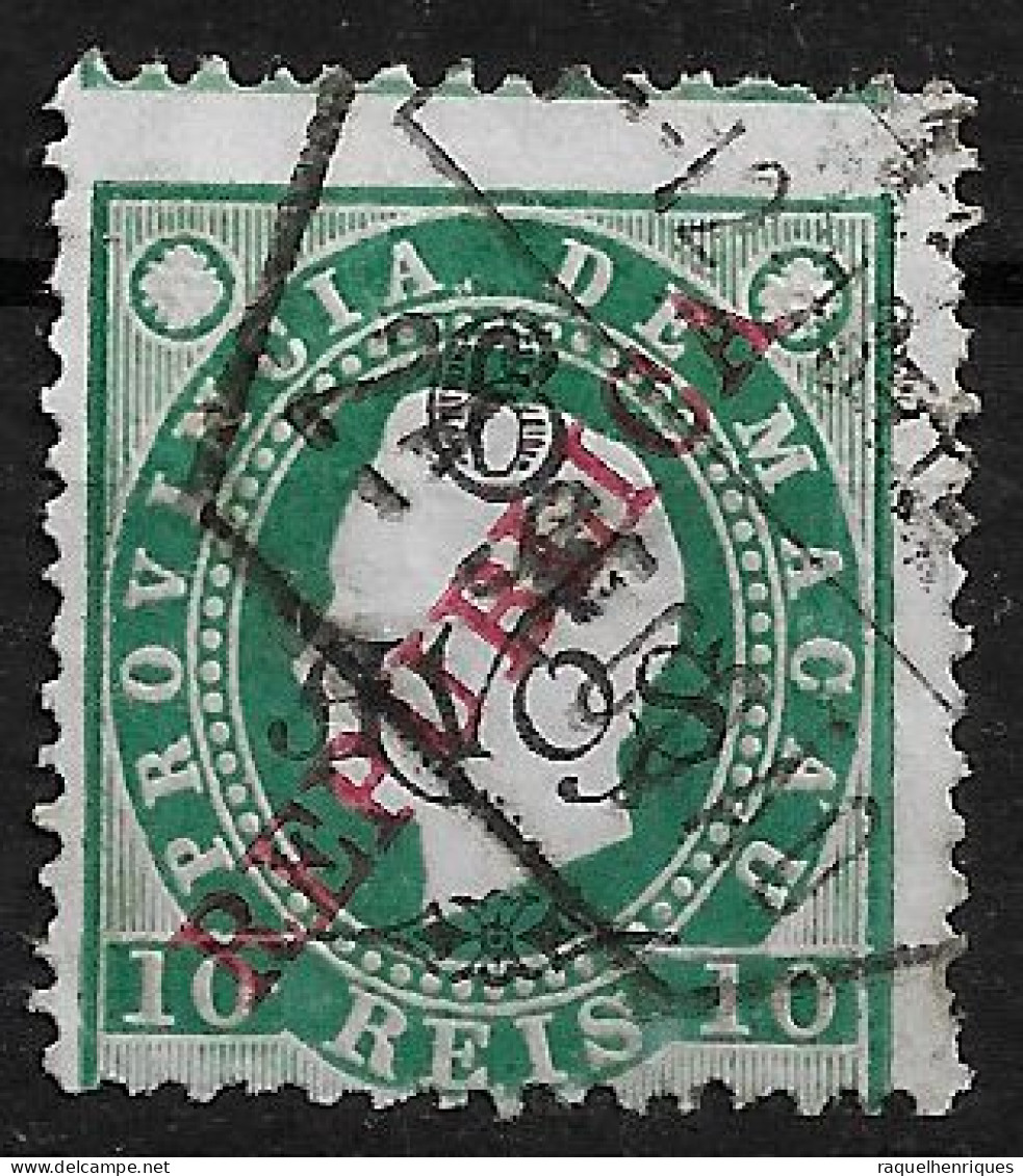 MACAU 1913 D.LUIS SURCHARGED P:12.5 USED (NP#72-P17-L5) - Usados