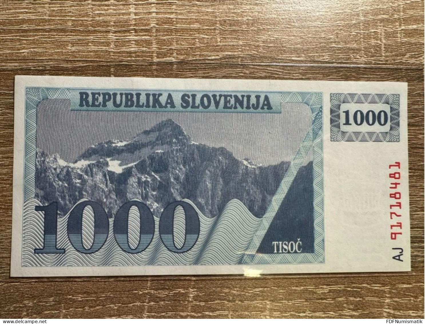Slovenia，1000 Tolarjev，1991，pick 9a，Gem UNC - Slovénie