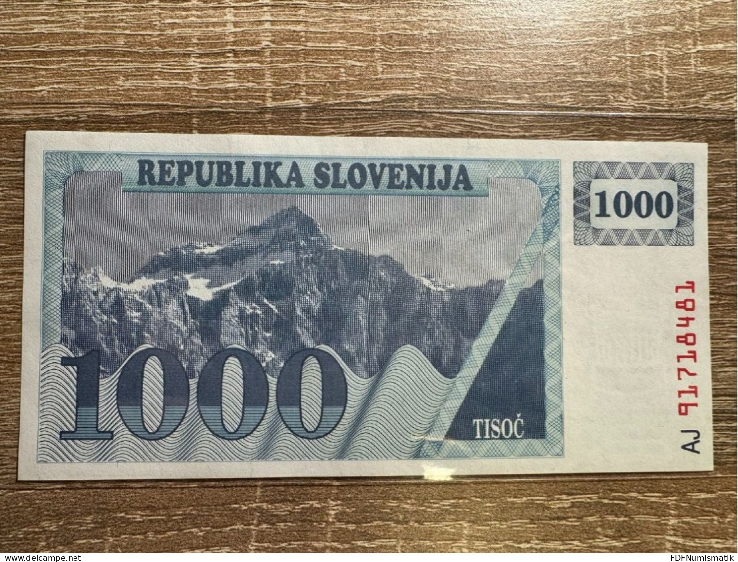 Slovenia，1000 Tolarjev，1991，pick 9a，Gem UNC - Eslovenia