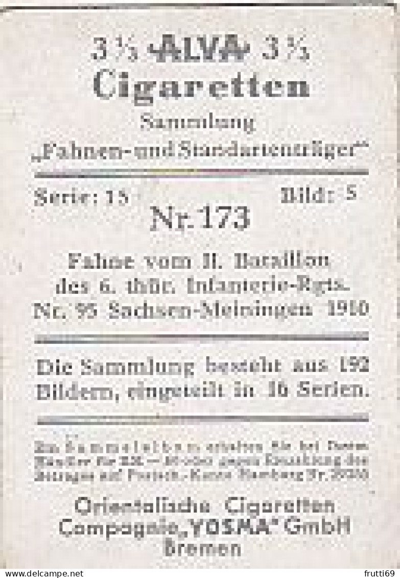 SB 03513 YOSMA - Bremen - Fahnen Und Standartenträger - Nr.173 Fahne Vom II. Bat. Des 6. Thür. ... Nr.95 Sachsen-Meining - Sonstige & Ohne Zuordnung