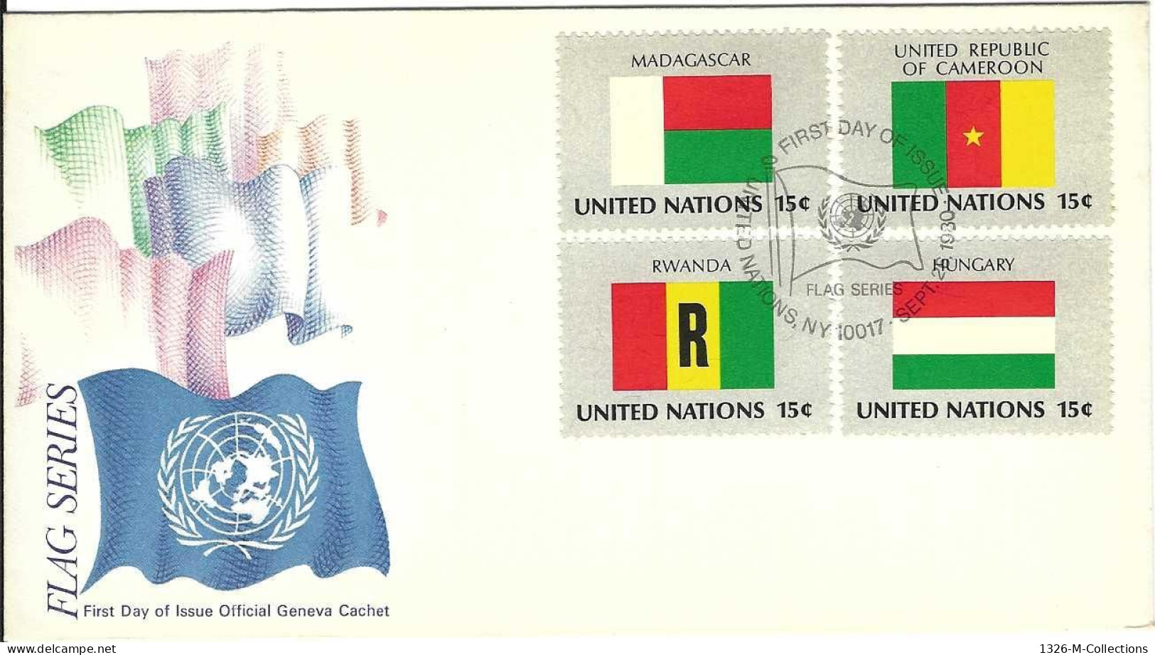 Envellope NATIONS UNIS 1e Jour N° 328 A 331 Y & T - Cartas & Documentos