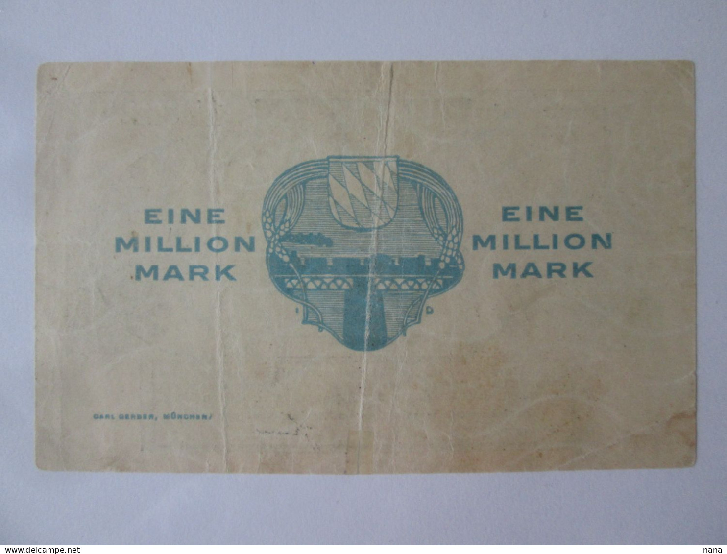 Rare! Germany/Allemagne 1000000 Mark 1923 Gutschein/Bayer - Collezioni