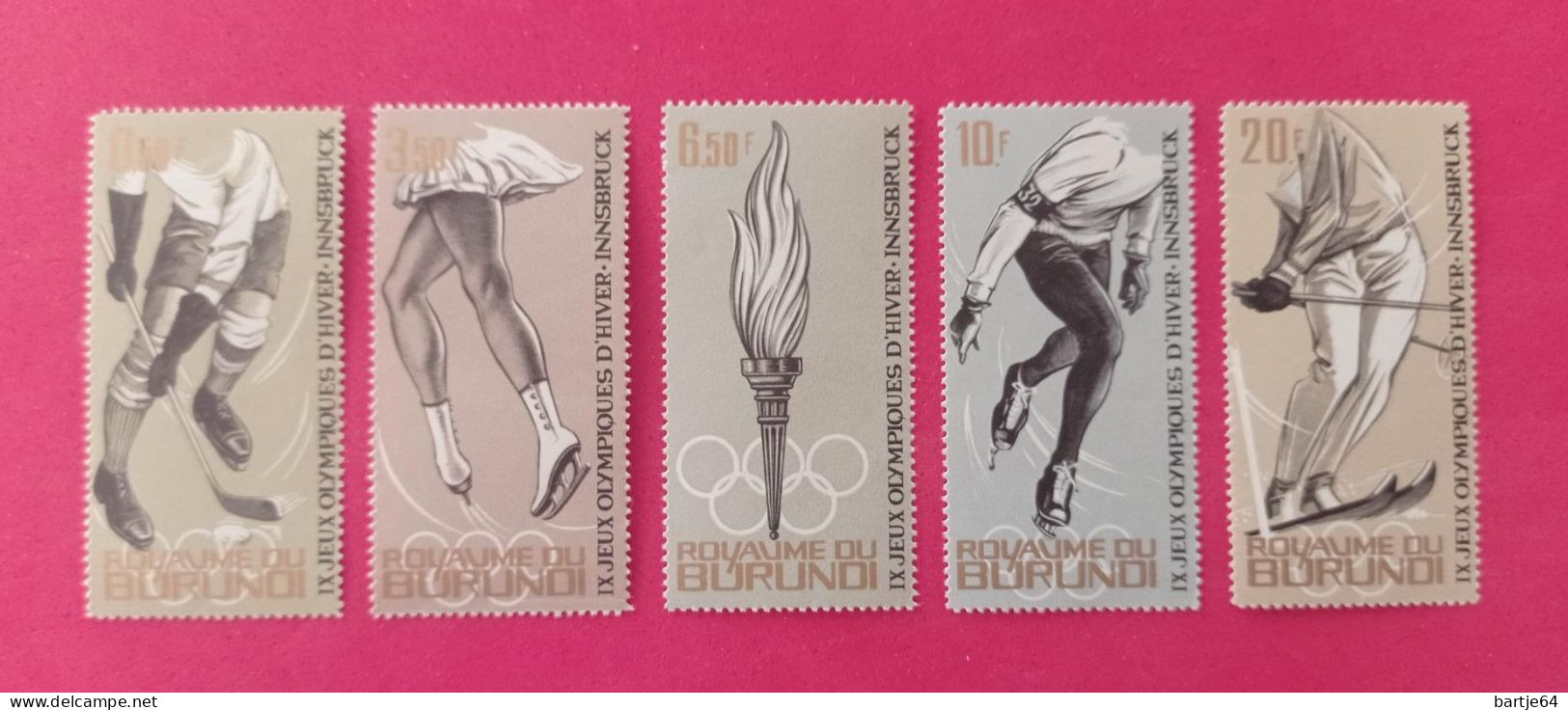 1964 Burundi - Serie MNH - Inverno1964: Innsbruck